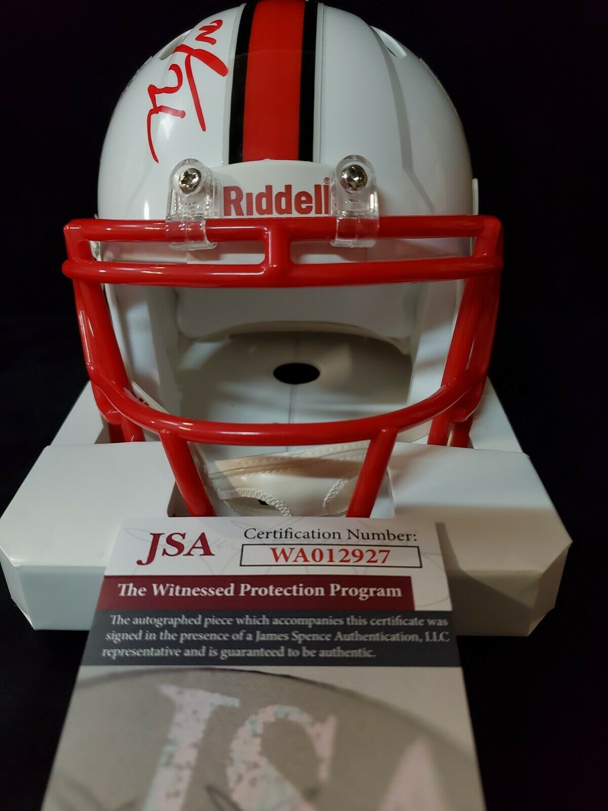 MVP Authentics Nyheim Hines Autographed Signed Nc State Speed Mini Helmet Jsa Coa 98.10 sports jersey framing , jersey framing