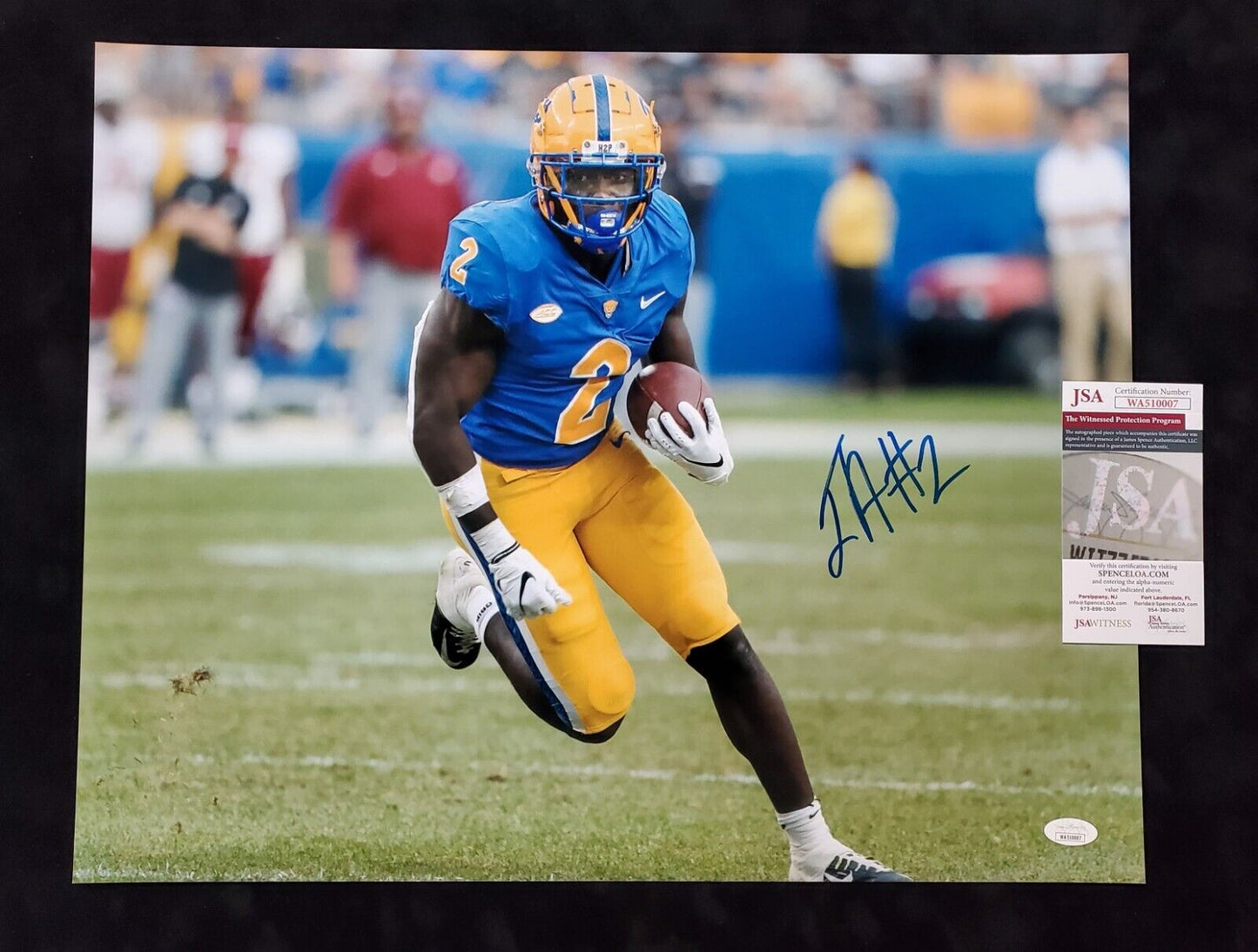 MVP Authentics Pitt Panthers Israel "Izzy" Abanikanda Signed 16X20 Photo Jsa Coa 63 sports jersey framing , jersey framing