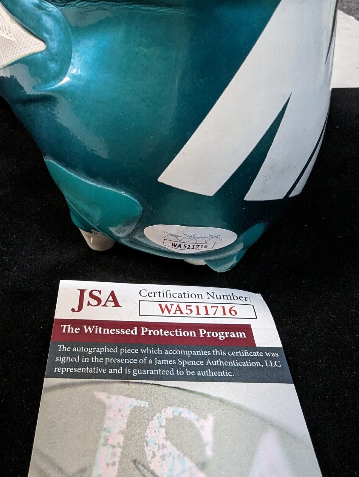 MVP Authentics Miami Dolphins Brock Marion Autographed Signed Cleat Jsa Coa 126 sports jersey framing , jersey framing