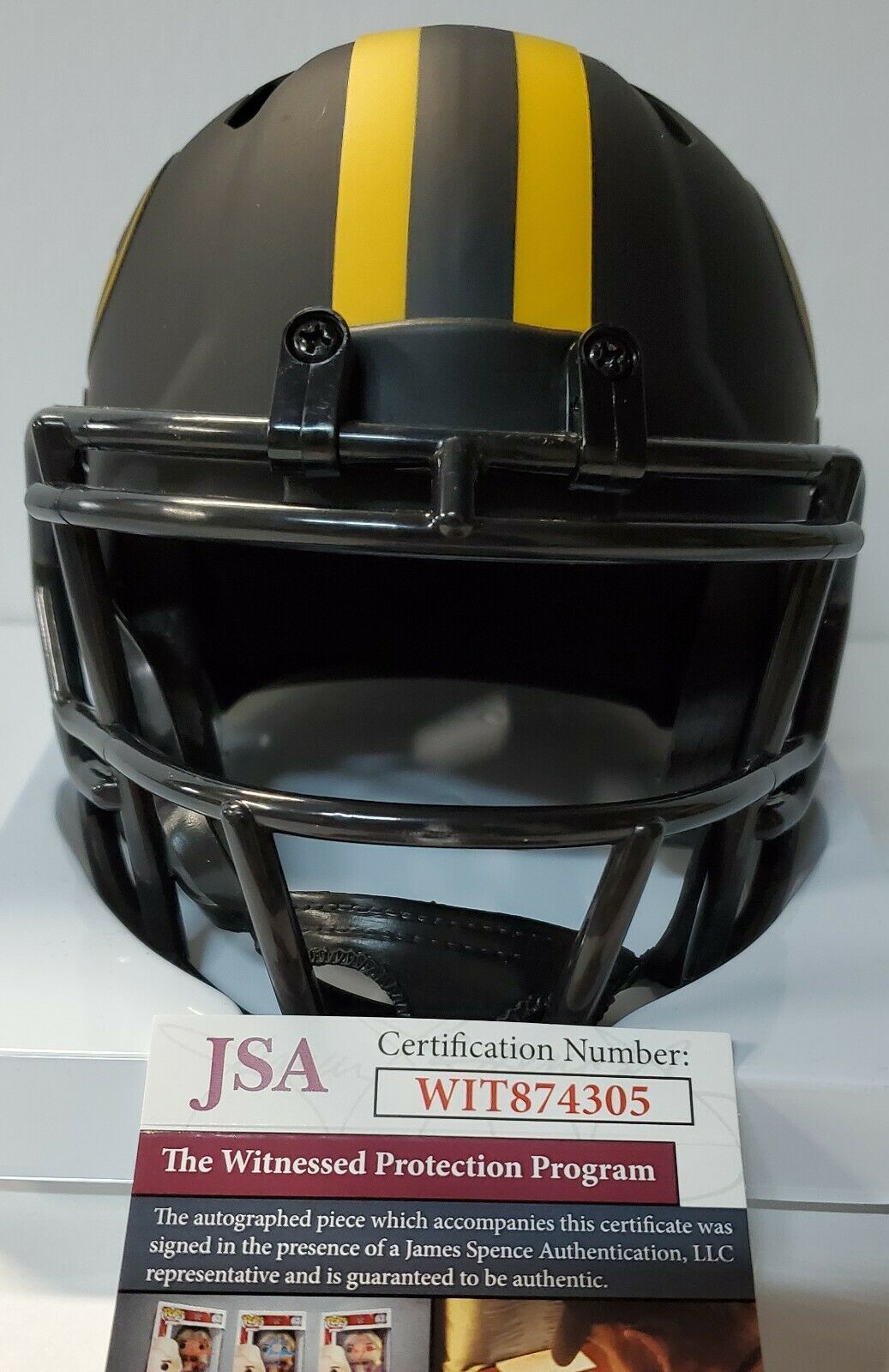 MVP Authentics Don Majkowski Autographed Green Bay Packers Eclipse Mini Helmet Jsa Coa 90 sports jersey framing , jersey framing