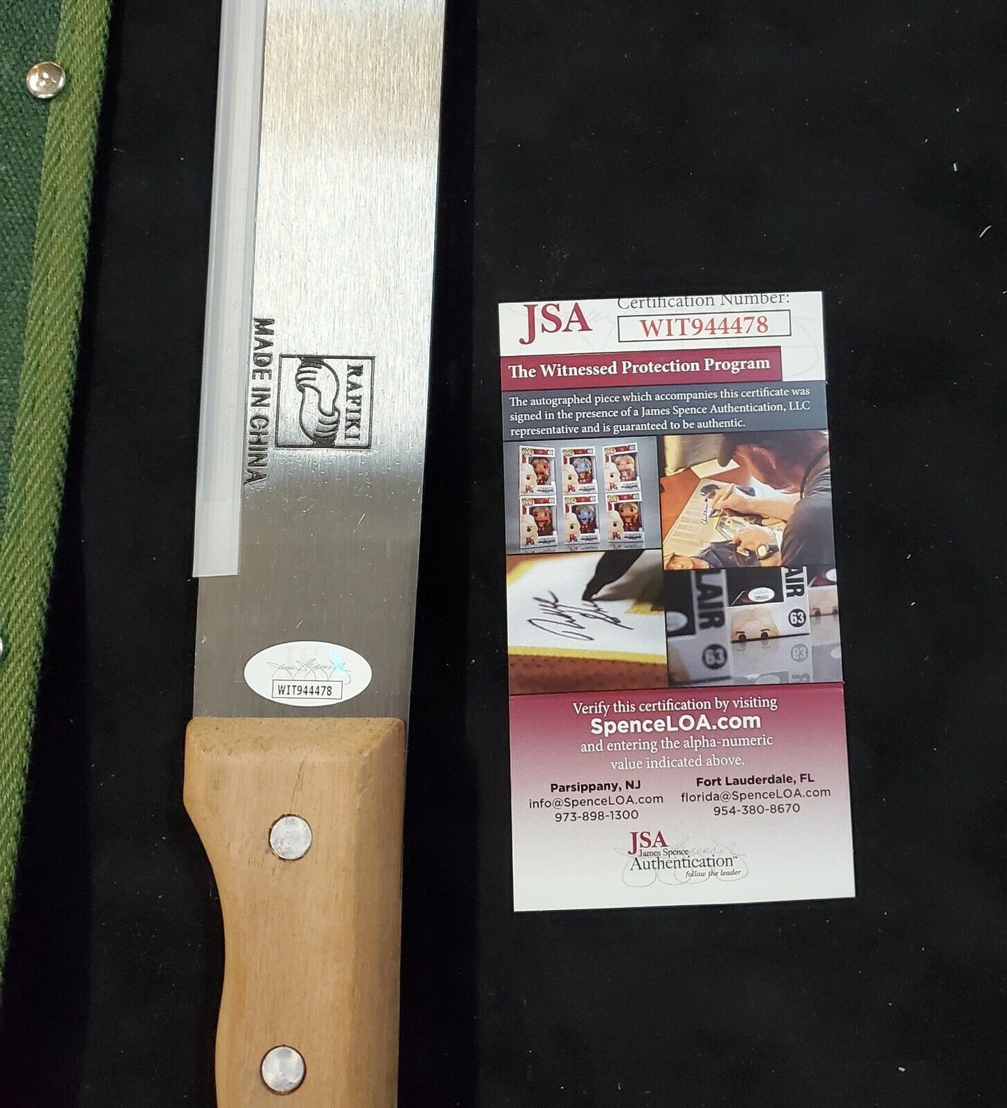 MVP Authentics Ari Lehman Signed Inscribed Jason Voorhees Friday The 13Th Machete Jsa Coa 62.10 sports jersey framing , jersey framing