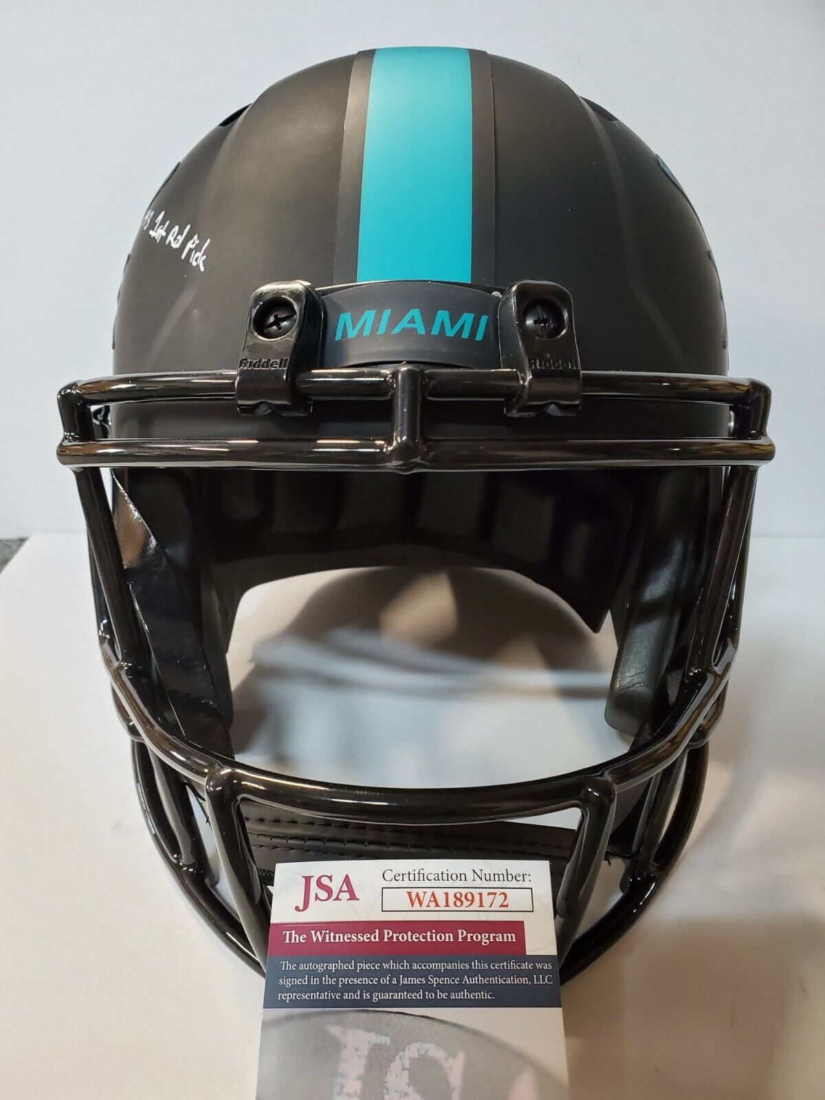 MVP Authentics Miami Dolphins Oj Mcduffie Signed Insc Full Size Eclipse Replica Helmet Jsa Coa 270 sports jersey framing , jersey framing