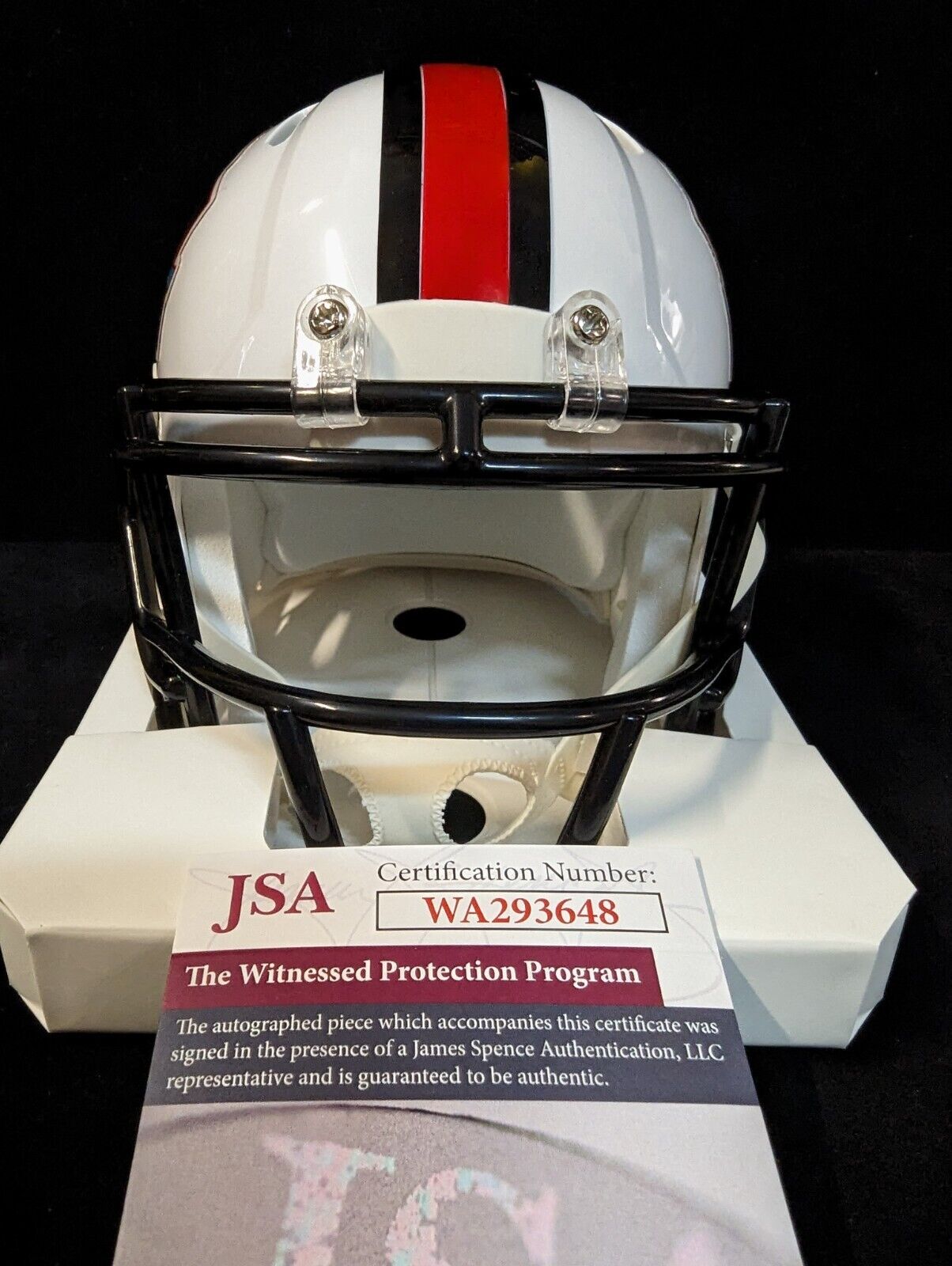 MVP Authentics Cleveland Browns Ozzie Newsome Autographed Signed Nfl Hof Mini Helmet Jsa Coa 90 sports jersey framing , jersey framing