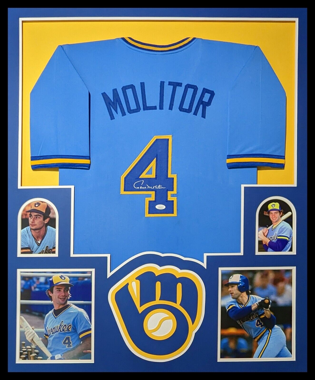 BREWERS Paul Molitor signed baseball w/HOF 04 JSA COA Autographed