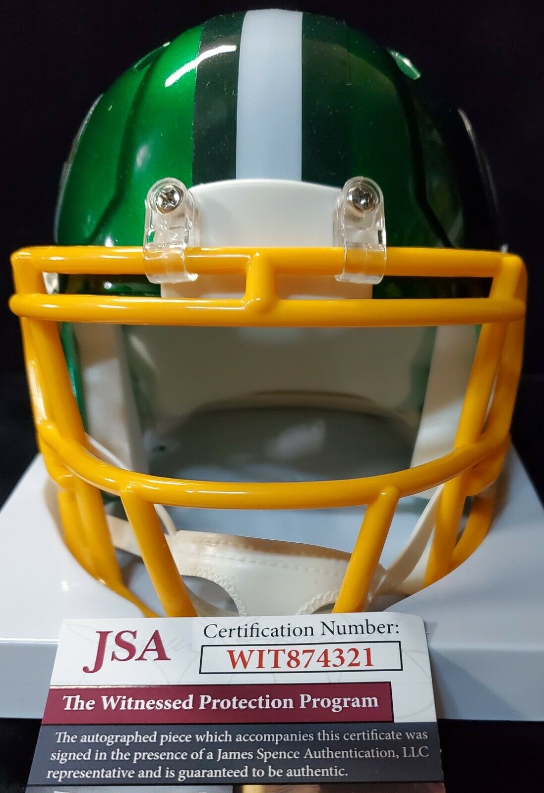 MVP Authentics Don Majkowski Autographed Green Bay Packers Flash Mini Helmet Jsa Coa 99 sports jersey framing , jersey framing