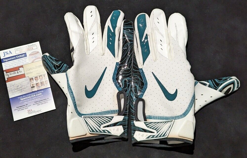 MVP Authentics Philadelphia Eagles Nolan Smith Jr Autographed Signed Gloves Jsa Coa 157.50 sports jersey framing , jersey framing