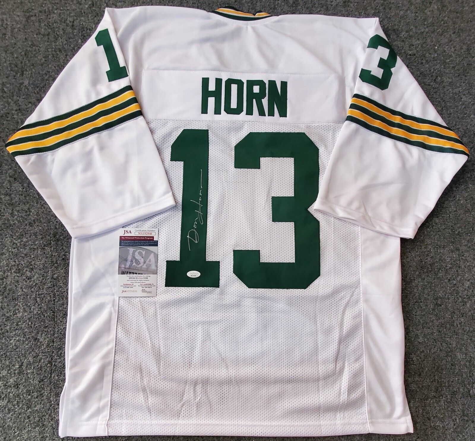 Green Bay Packers Don Horn Autographed Signed Jersey Jsa Coa