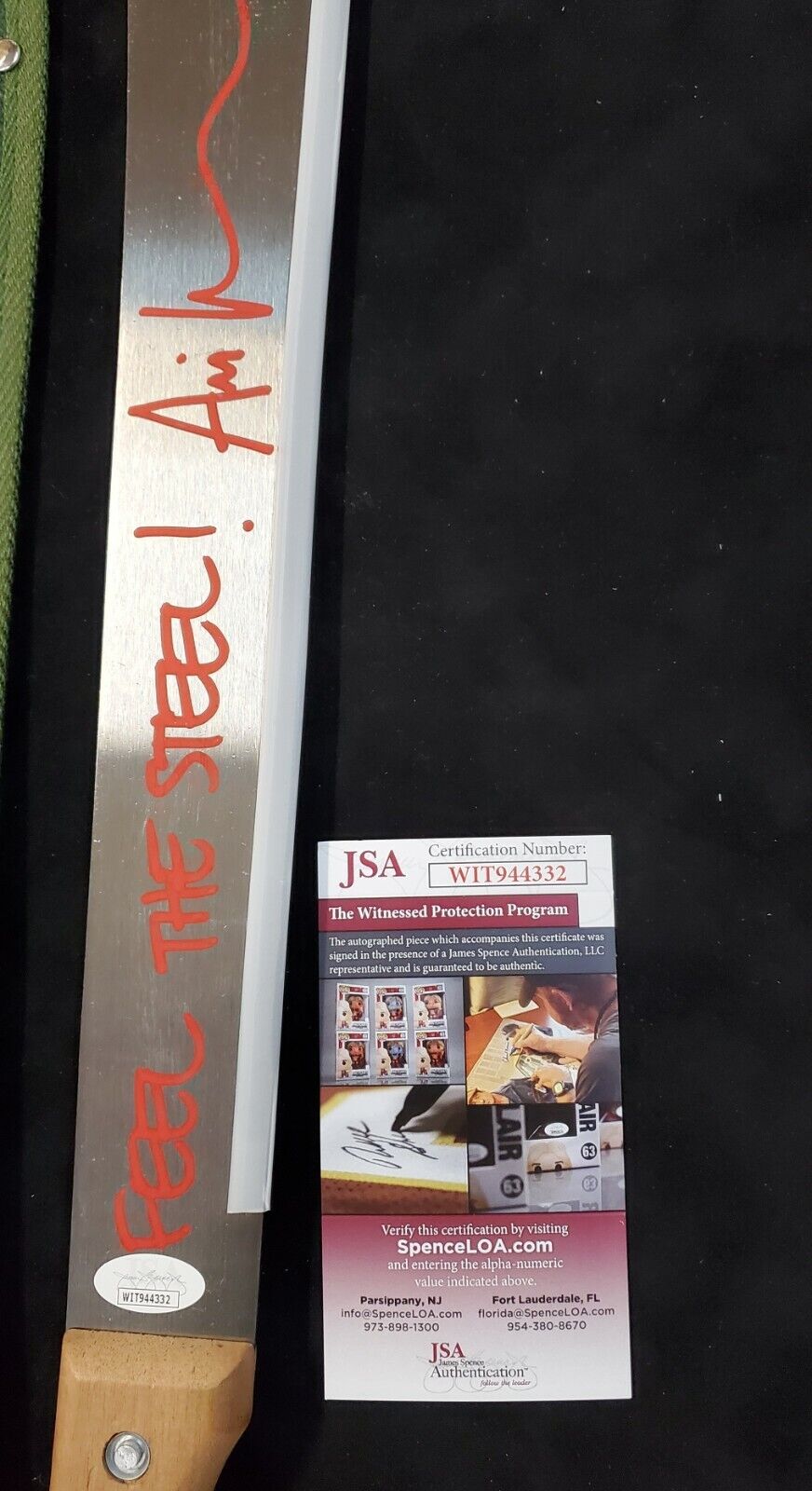 MVP Authentics Ari Lehman Signed Inscribed Jason Voorhees Friday The 13Th Machete Jsa Coa 62.10 sports jersey framing , jersey framing