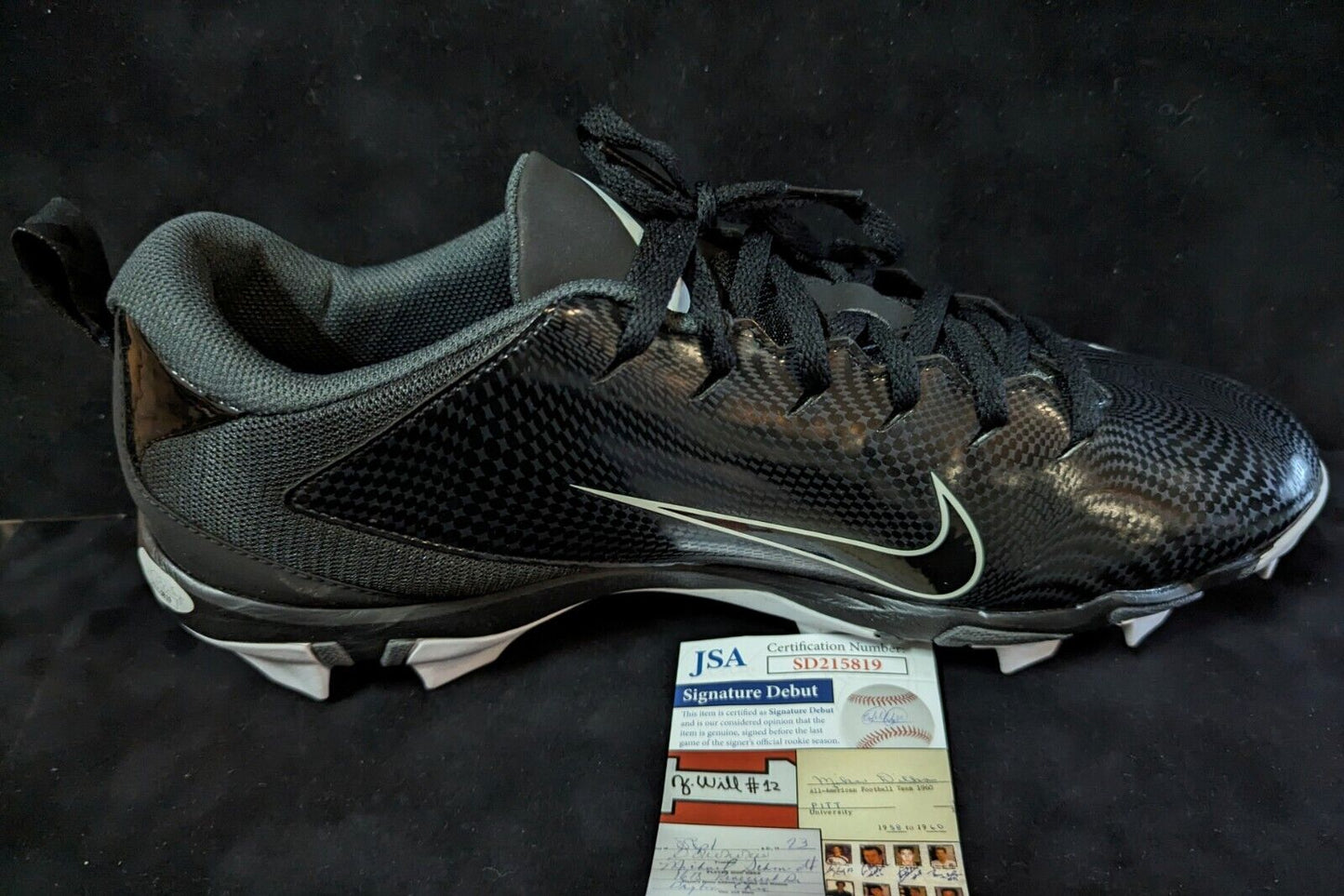 MVP Authentics Pittsburgh Steelers Broderick Jones Autographed Signed Cleat Jsa Coa 81 sports jersey framing , jersey framing