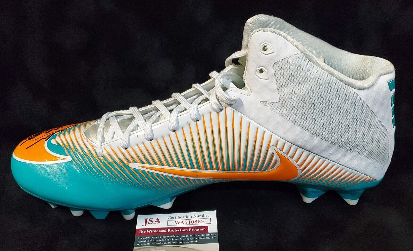 MVP Authentics Miami Dolphins Jevon Holland Autographed Signed Cleat Jsa Coa 121.50 sports jersey framing , jersey framing