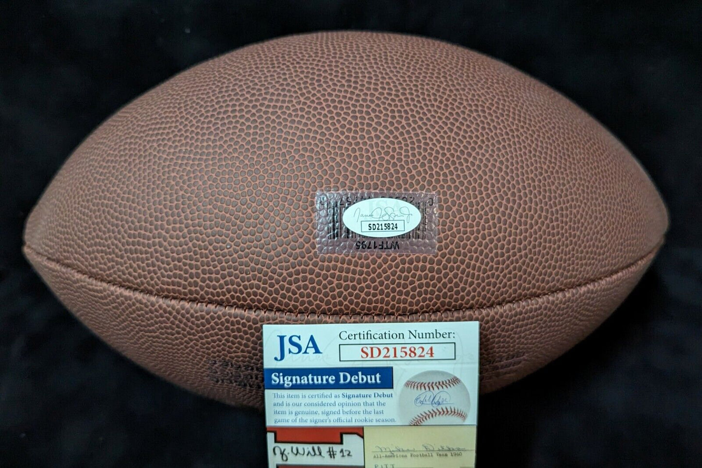 MVP Authentics Pittsburgh Steelers Broderick Jones Signed Nfl Football Jsa Coa 81 sports jersey framing , jersey framing