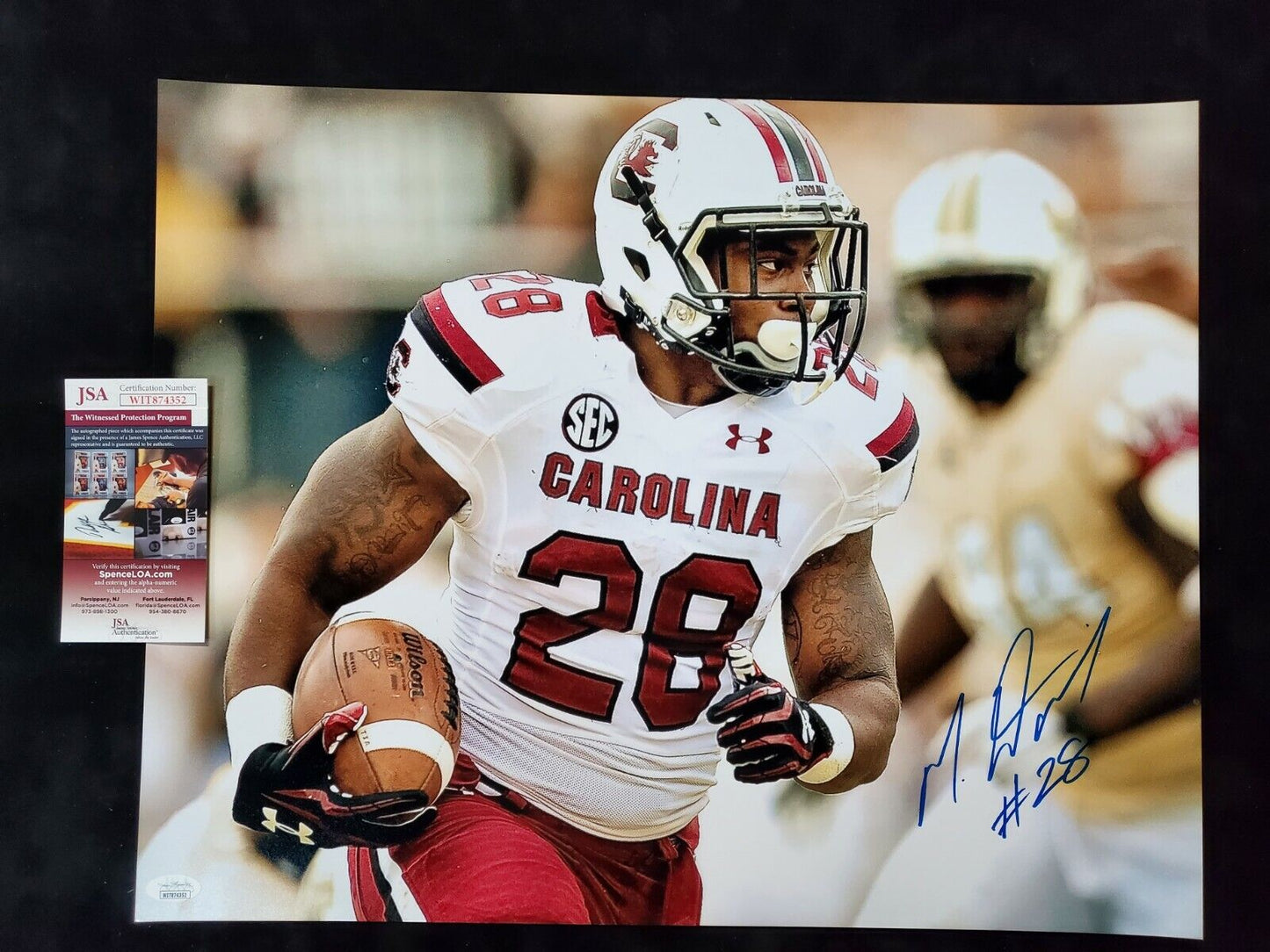 MVP Authentics South Carolina Gamecocks Mike Davis Autographed Signed 16X20 Photo Jsa Coa 72 sports jersey framing , jersey framing