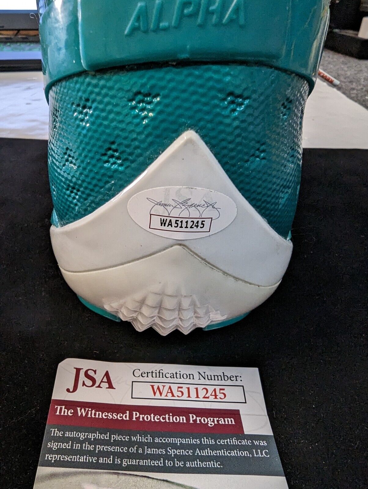 MVP Authentics Miami Dolphins Richmond Webb Autographed Signed Cleat Jsa Coa 108 sports jersey framing , jersey framing