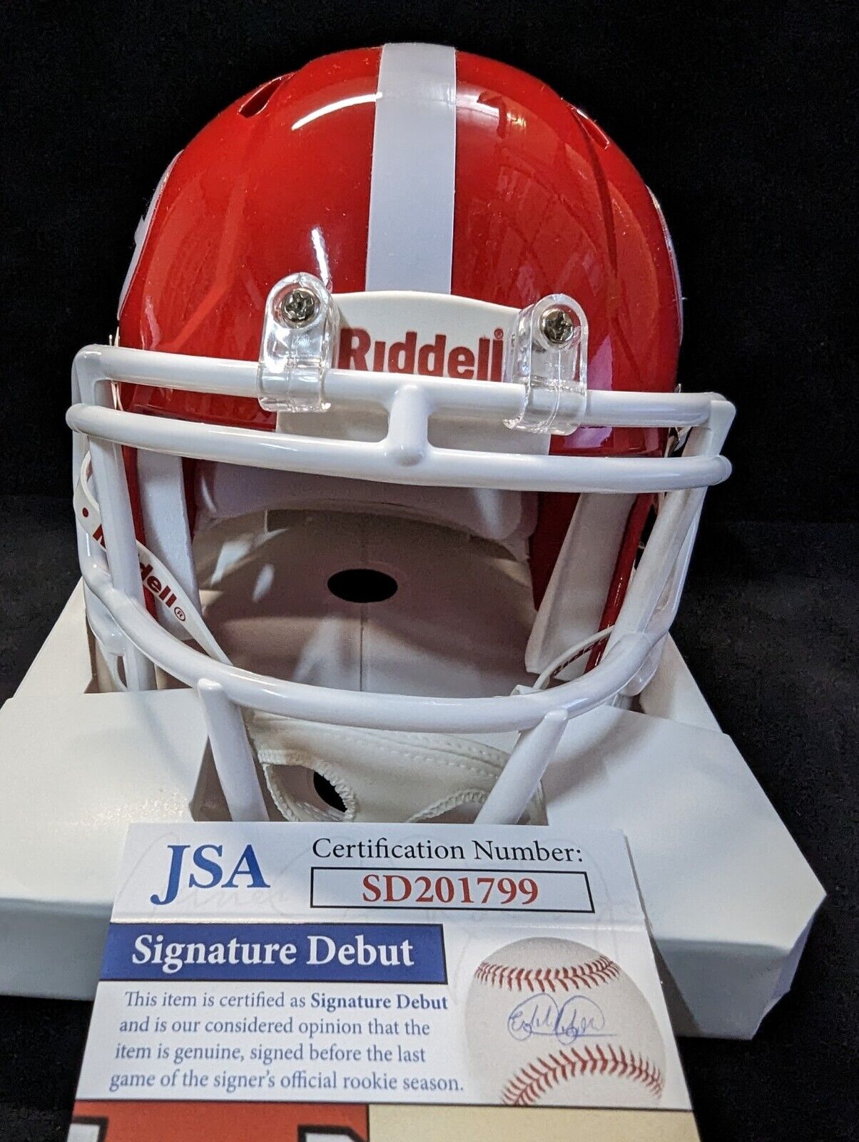 MVP Authentics Georgia Bulldogs Chris Smith Autographed Signed Mini Helmet Jsa Coa 90 sports jersey framing , jersey framing