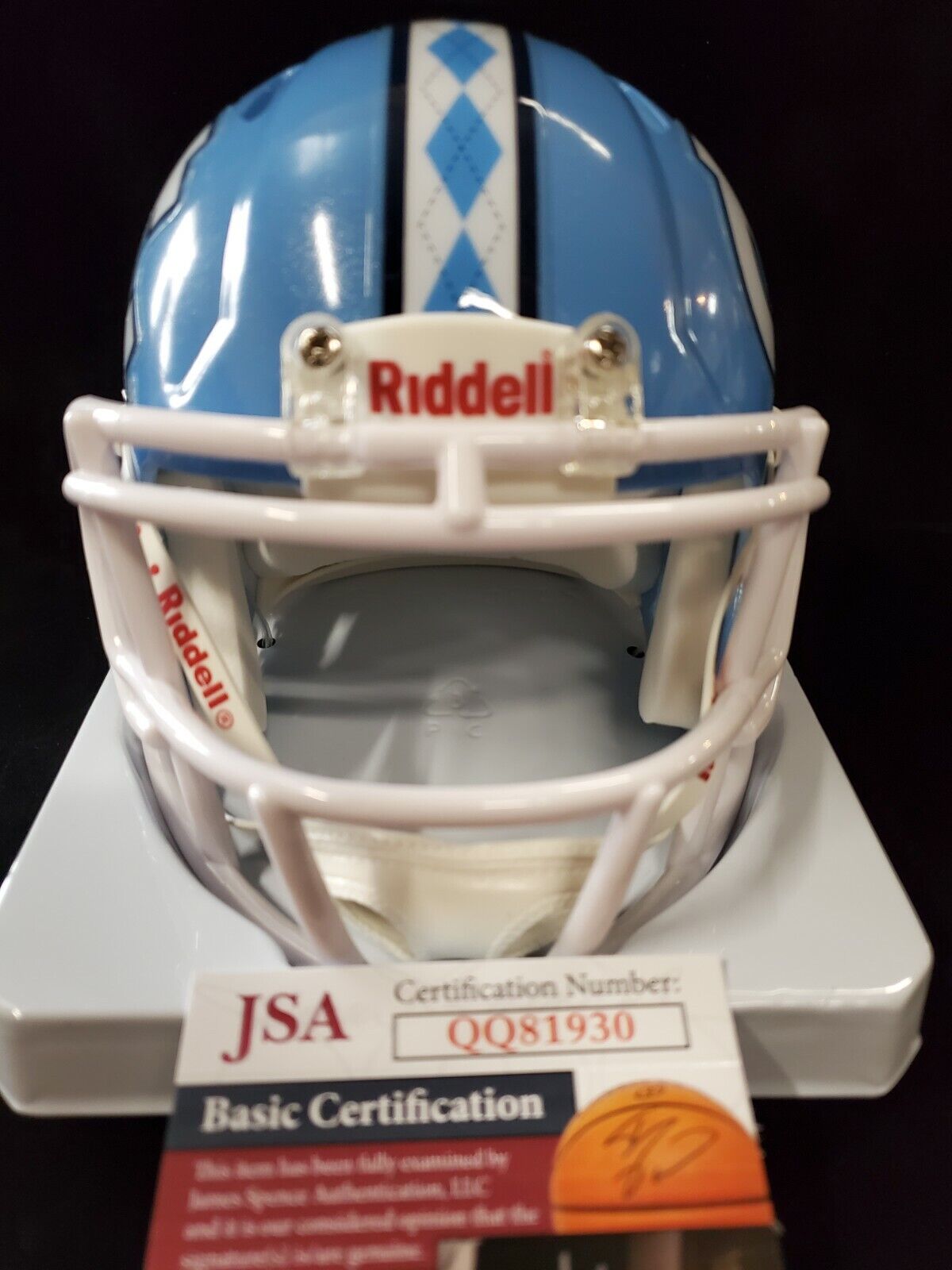 MVP Authentics North Carolina Tar Heels Dyami Brown Autographed Signed Mini Helmet Jsa Coa 116.10 sports jersey framing , jersey framing