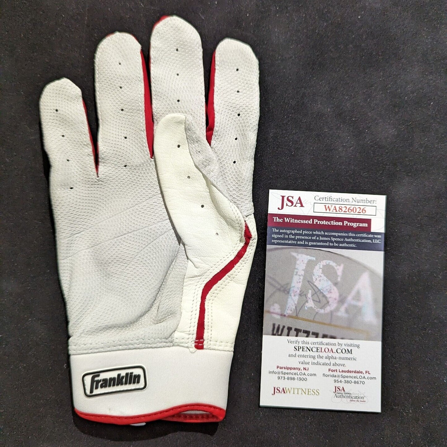 MVP Authentics Cleveland Guardians Steven Kwan Autographed Signed Single Batting Glove Jsa Coa 202.50 sports jersey framing , jersey framing