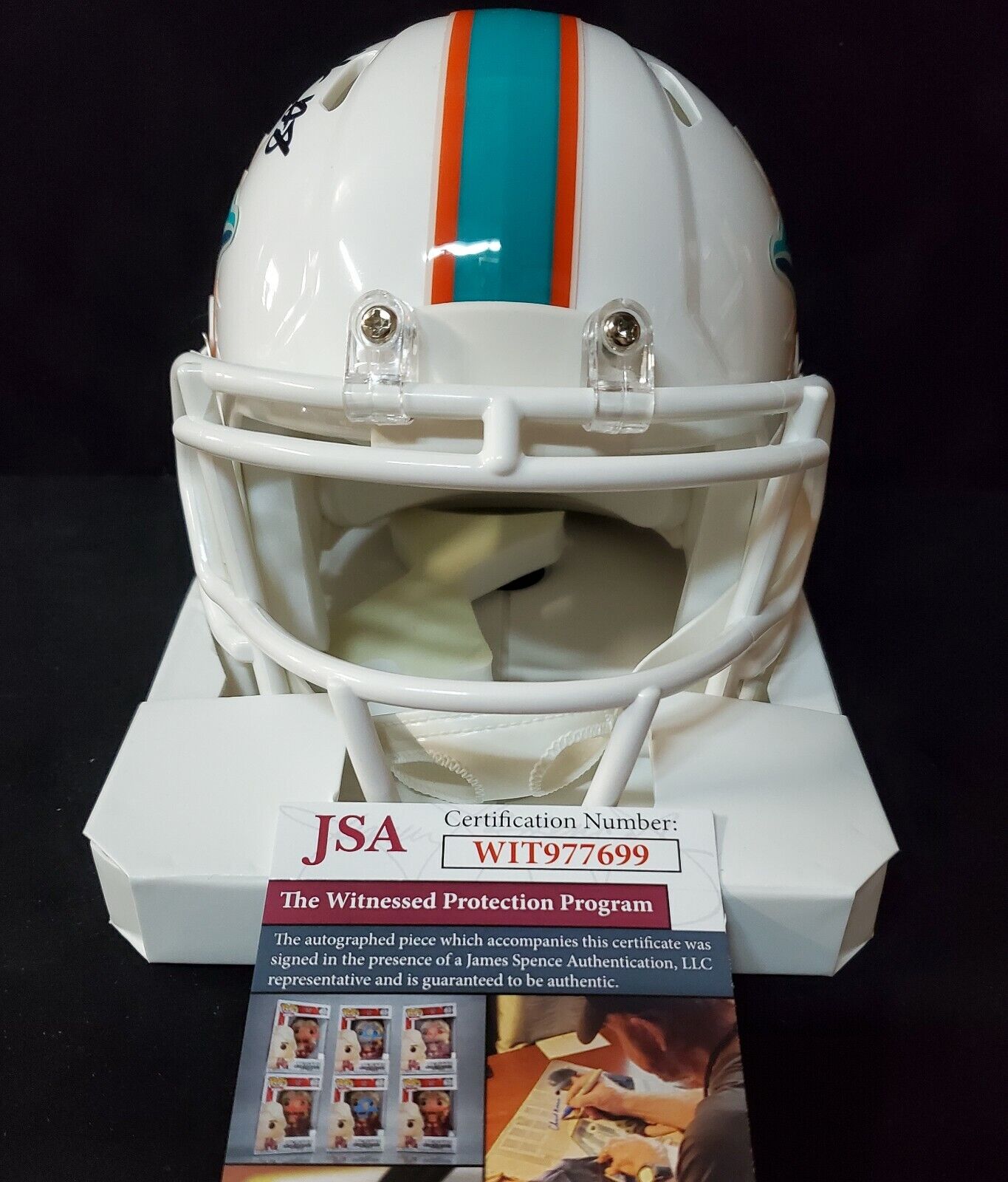MVP Authentics Miami Dolphins Jevon Holland Autographed Signed Speed Mini Helmet Jsa Coa 108 sports jersey framing , jersey framing