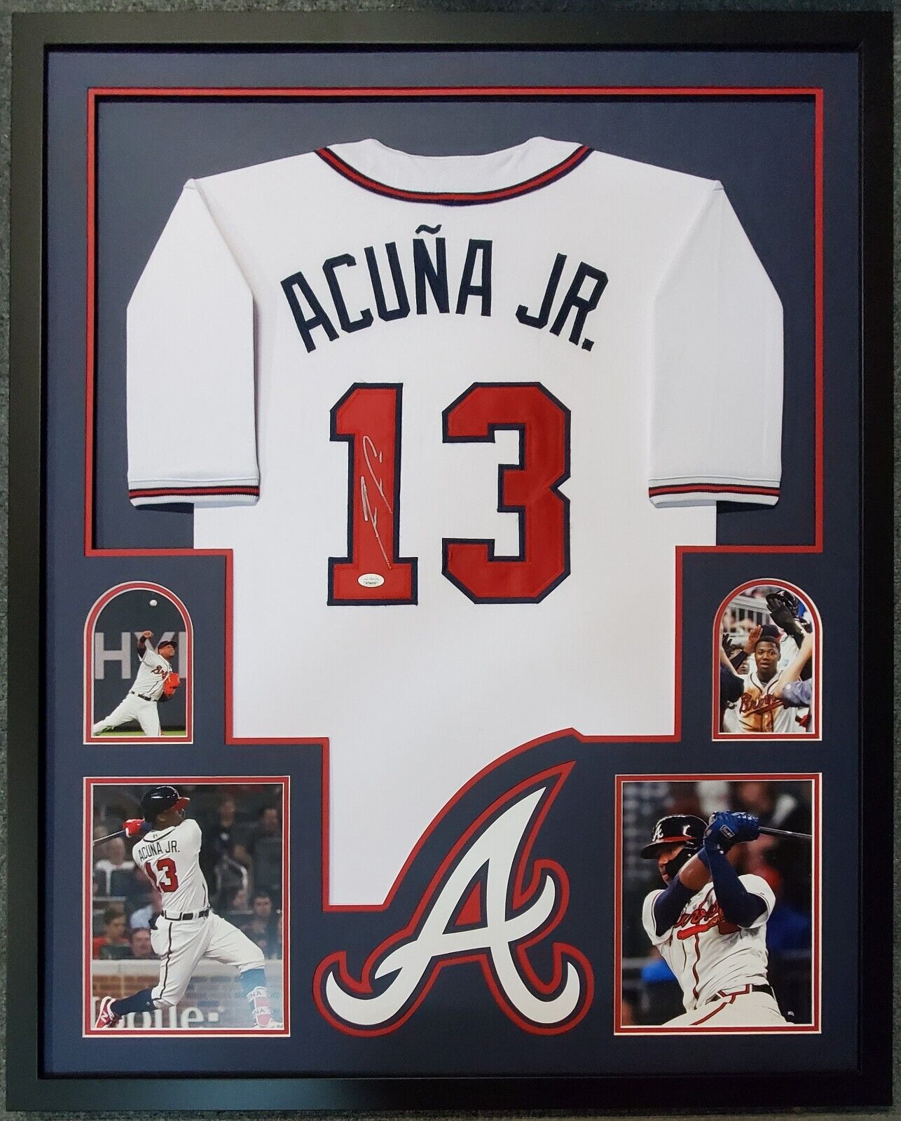 Ronald Acuna Jr. Signed 35 x43 Framed Atlanta Braves Jersey (Beckett  Hologram)