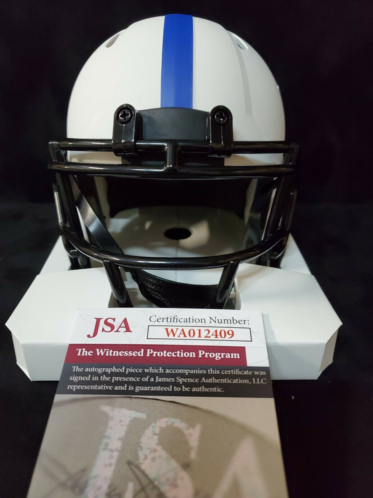 MVP Authentics Indianapolis Colts Gary Brackett Autographed Signed Lunar Mini Helmet Jsa Coa 117 sports jersey framing , jersey framing