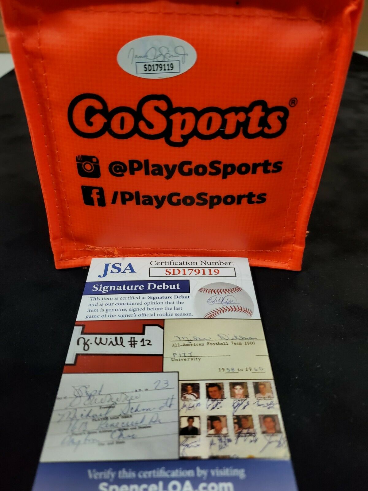 MVP Authentics Frank Darby Autographed Signed End Zone Pylon Jsa Coa 135 sports jersey framing , jersey framing