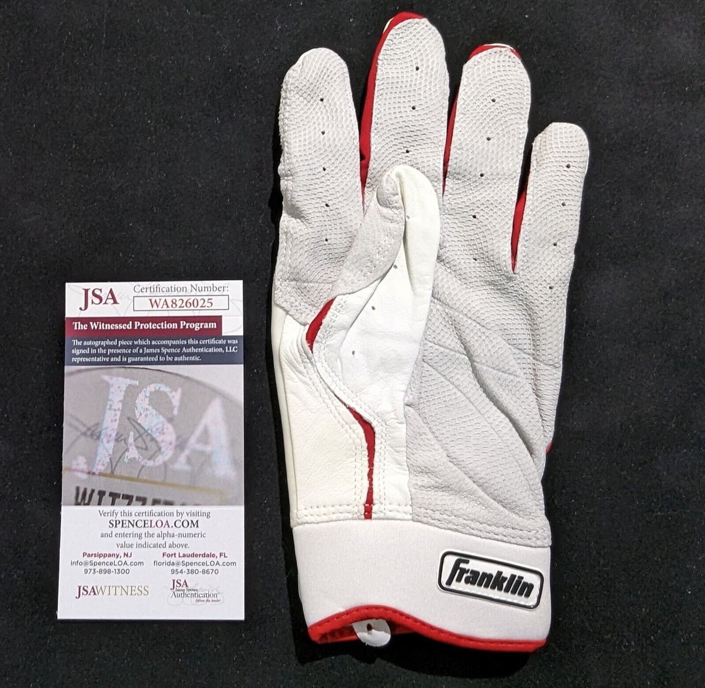 MVP Authentics Cleveland Guardians Steven Kwan Autographed Signed Single Batting Glove Jsa Coa 202.50 sports jersey framing , jersey framing