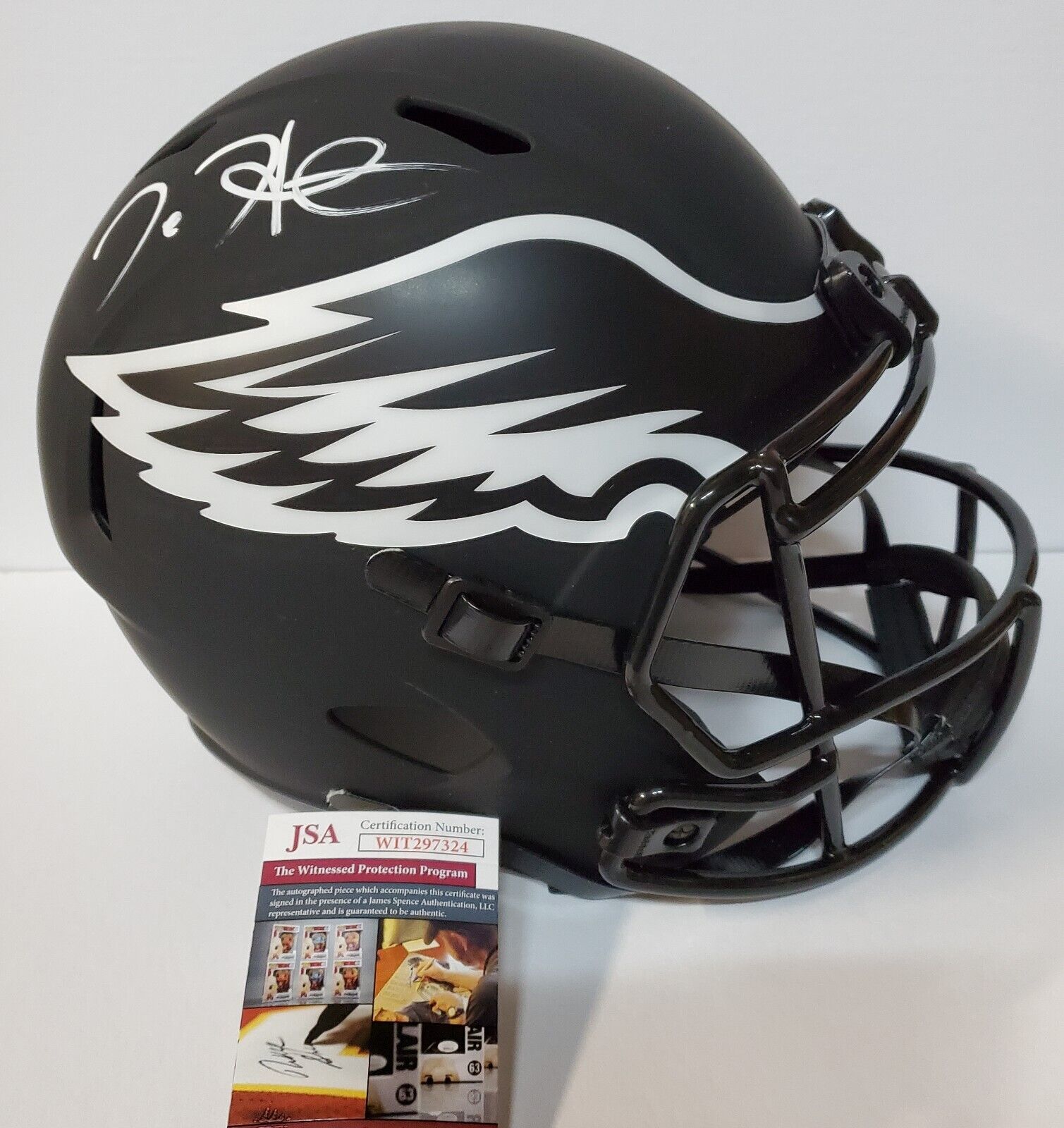 Jalen Hurts Philadelphia Eagles Autographed Framed Black Jersey - JSA  Authenticated