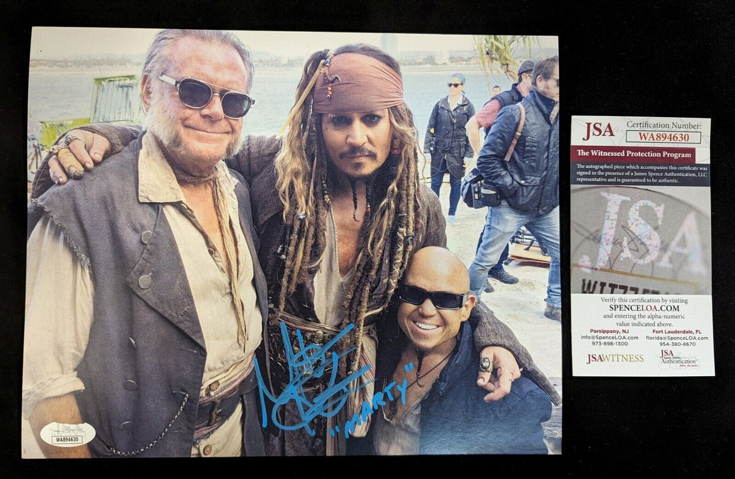 MVP Authentics Martin Klebba Pirates Of Caribbean Hand Signed Autographed 8 X 10 Photo Jsa Coa 67.50 sports jersey framing , jersey framing