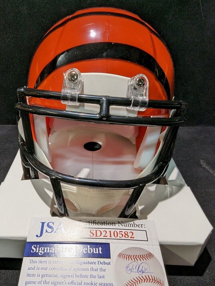 MVP Authentics Cincinnati Bengals Myles Murphy Autographed Signed Speed Mini Helmet Jsa Coa 117 sports jersey framing , jersey framing
