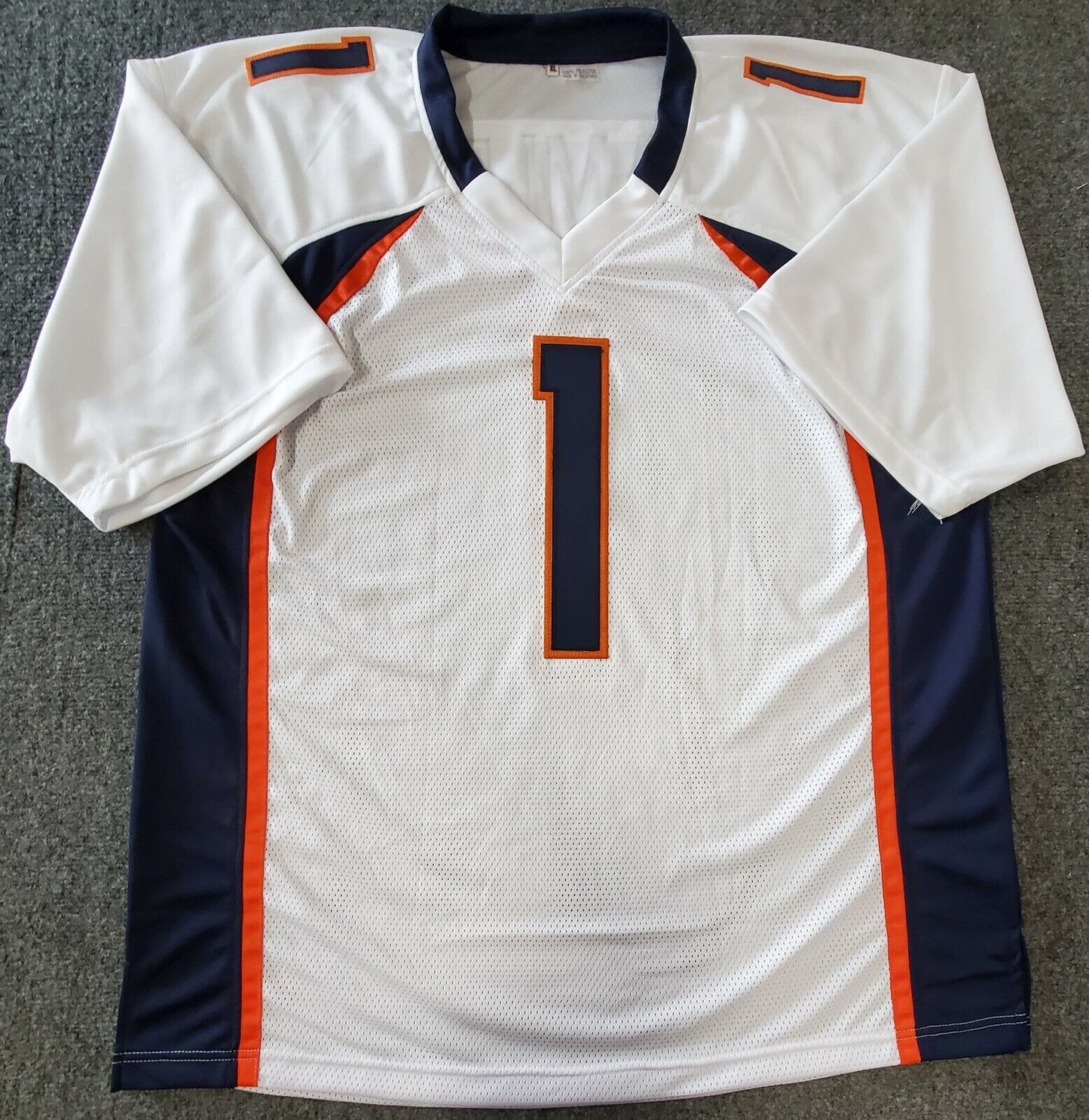 MVP Authentics Kj Hamler Autographed Signed Denver Broncos Jersey Jsa Coa 125.10 sports jersey framing , jersey framing