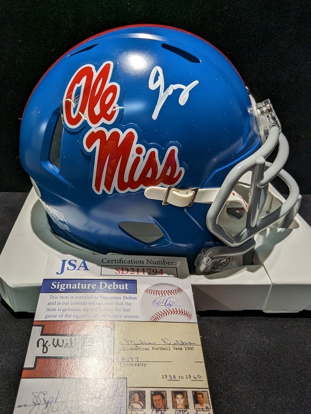 children's ole miss football helmet Jersey Framing