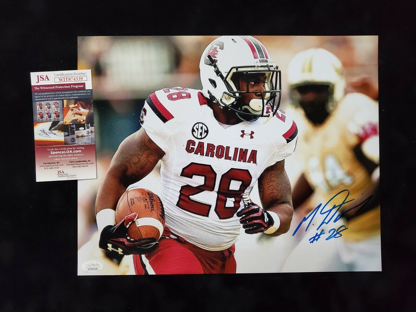 MVP Authentics South Carolina Gamecocks Mike Davis Autographed Signed 11X14 Photo Jsa Coa 54 sports jersey framing , jersey framing