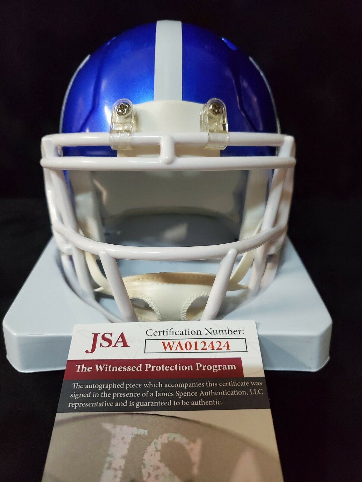 MVP Authentics Indianapolis Colts Gary Brackett Autographed Signed Flash Mini Helmet Jsa Coa 121.50 sports jersey framing , jersey framing