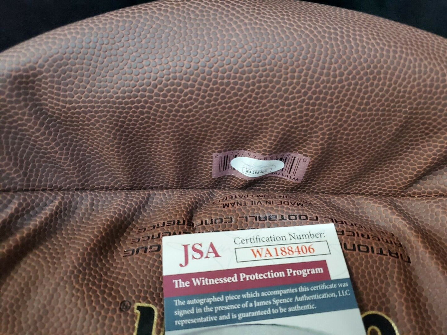 MVP Authentics Miami Dolphins Sam Madison / Patrick Surtain Sr Dual Signed Football Jsa Coa 180 sports jersey framing , jersey framing