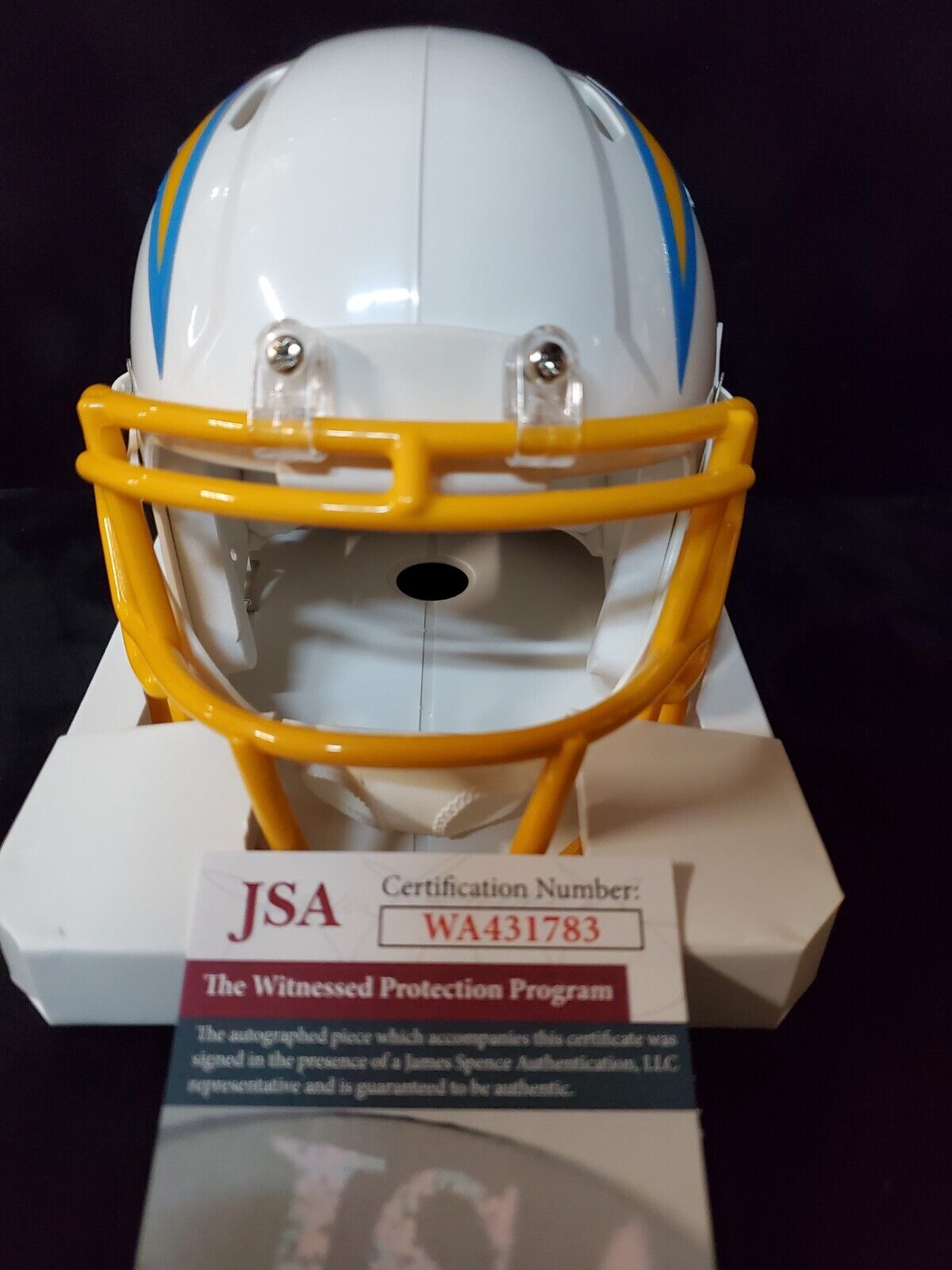 MVP Authentics San Diego Chargers Eric Weddle Signed Speed Mini Helmet Jsa Coa 126 sports jersey framing , jersey framing