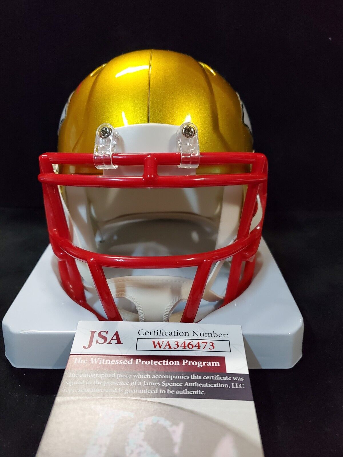 MVP Authentics Kansas City Chiefs L'jarius Sneed Autographed Signed Flash Mini Helmet Jsa Coa 153 sports jersey framing , jersey framing