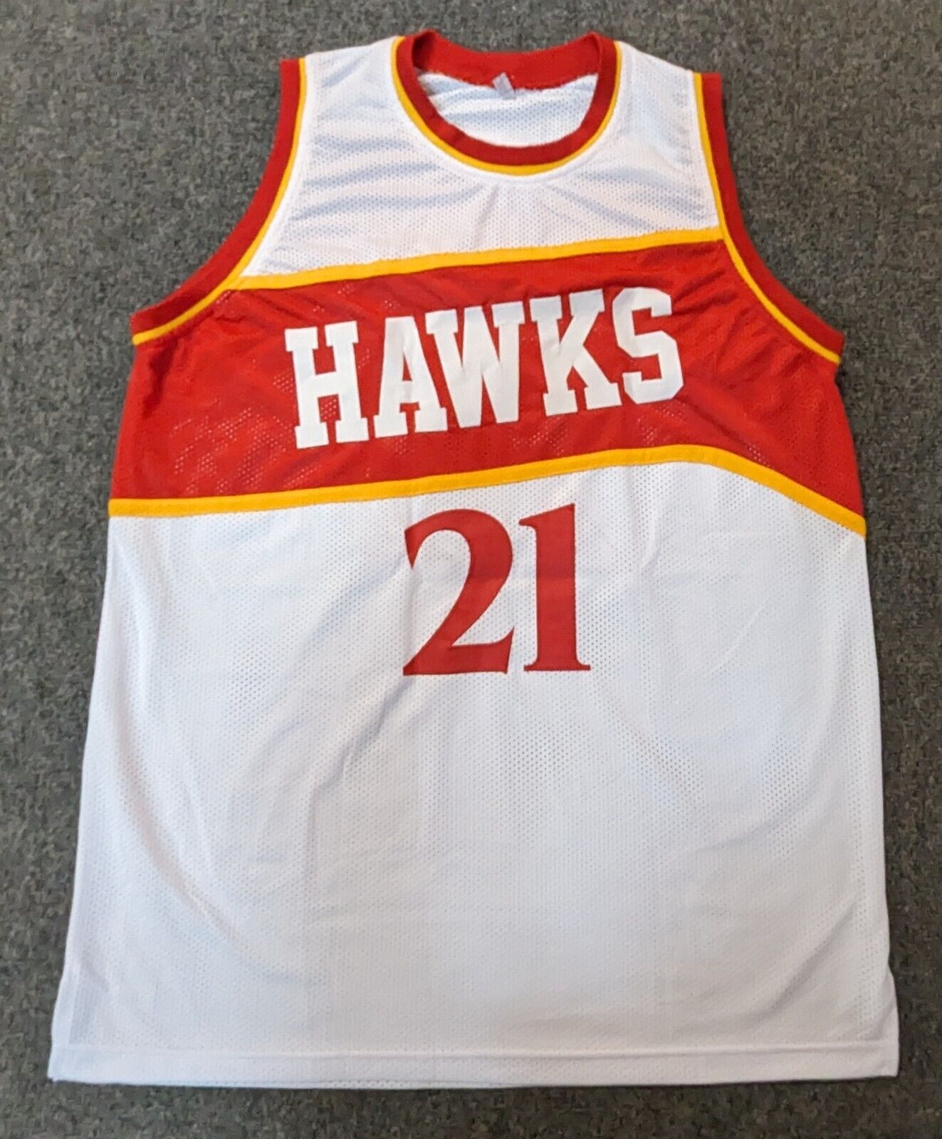 MVP Authentics Atlanta Hawks Dominique Wilkins Autographed Signed Jersey Jsa Coa 112.50 sports jersey framing , jersey framing
