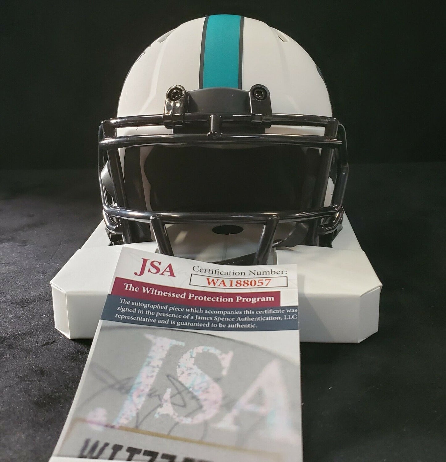MVP Authentics Patrick Surtain Autographed Signed Miami Dolphins Lunar Mini Helmet Jsa Coa 99 sports jersey framing , jersey framing