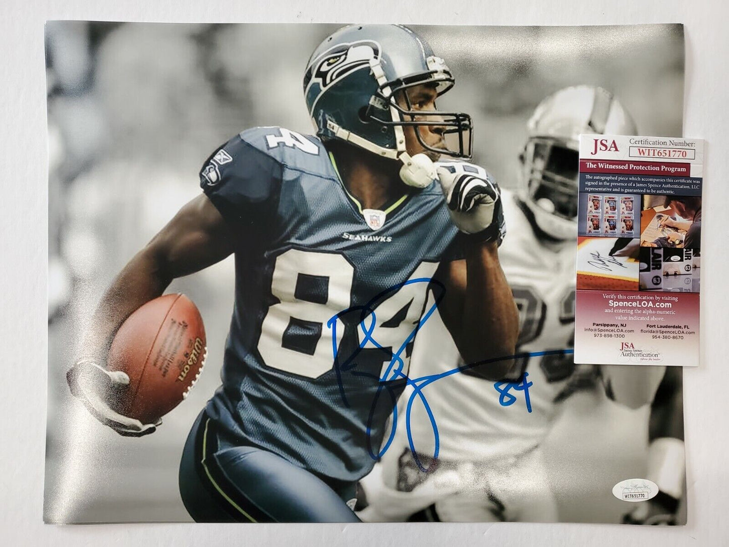 MVP Authentics Seattle Seahawks Bobby Engram Autographed Signed 11X14 Photo Jsa Coa 71.10 sports jersey framing , jersey framing