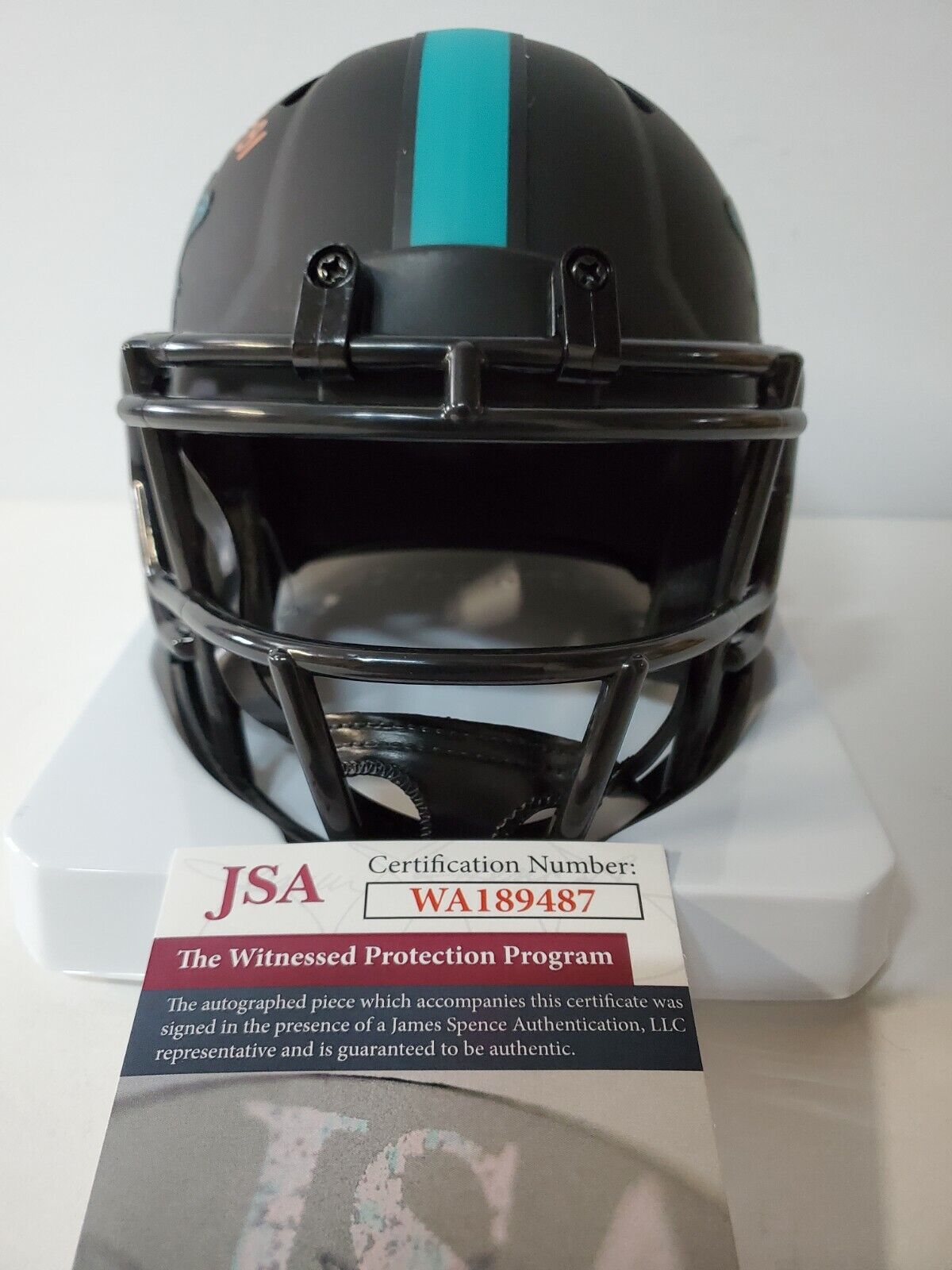 MVP Authentics Oj Mcduffie Autographed Signed Miami Dolphins Speed Eclipse Mini Helmet Jsa Coa 98.10 sports jersey framing , jersey framing