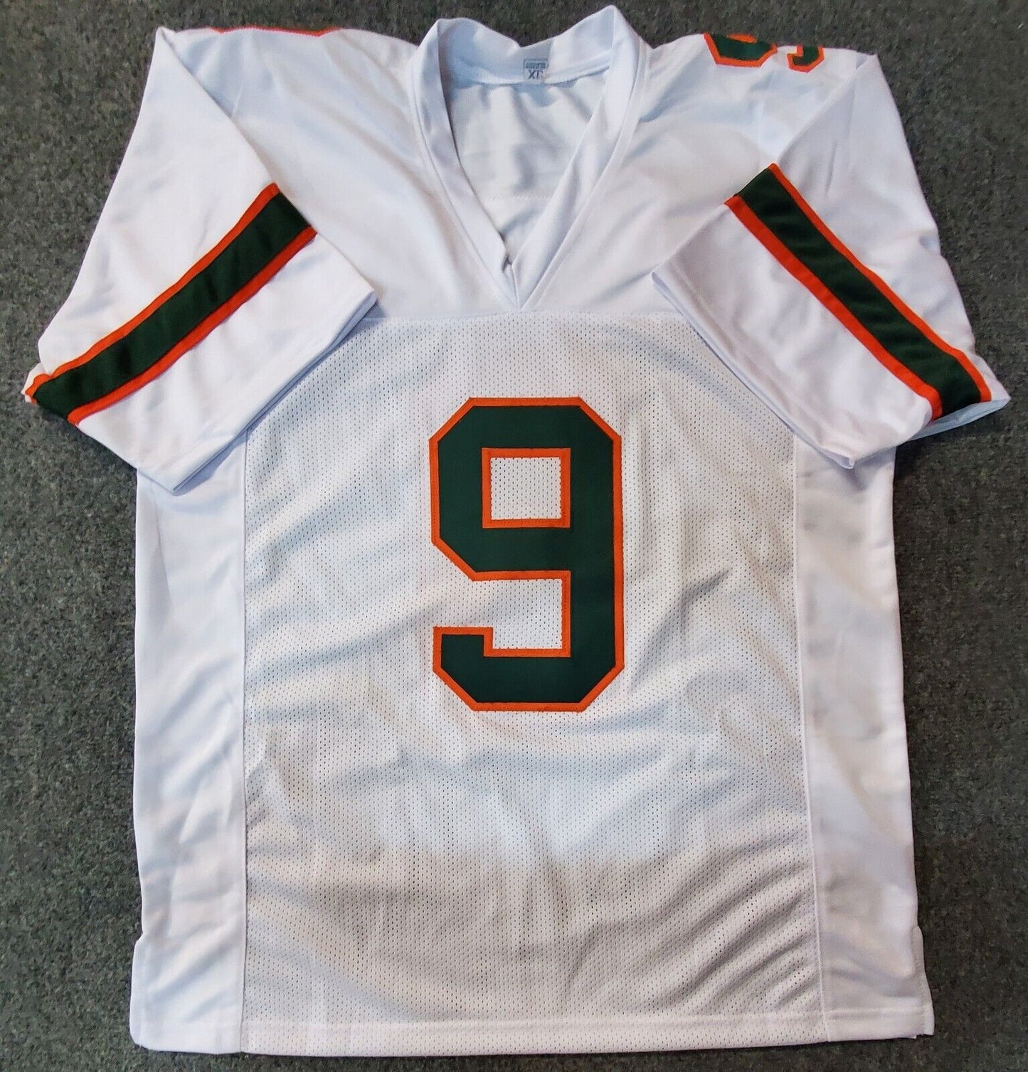 MVP Authentics Miami Hurricanes Brevin Jordan Autographed Signed Jersey Jsa Coa 103.50 sports jersey framing , jersey framing