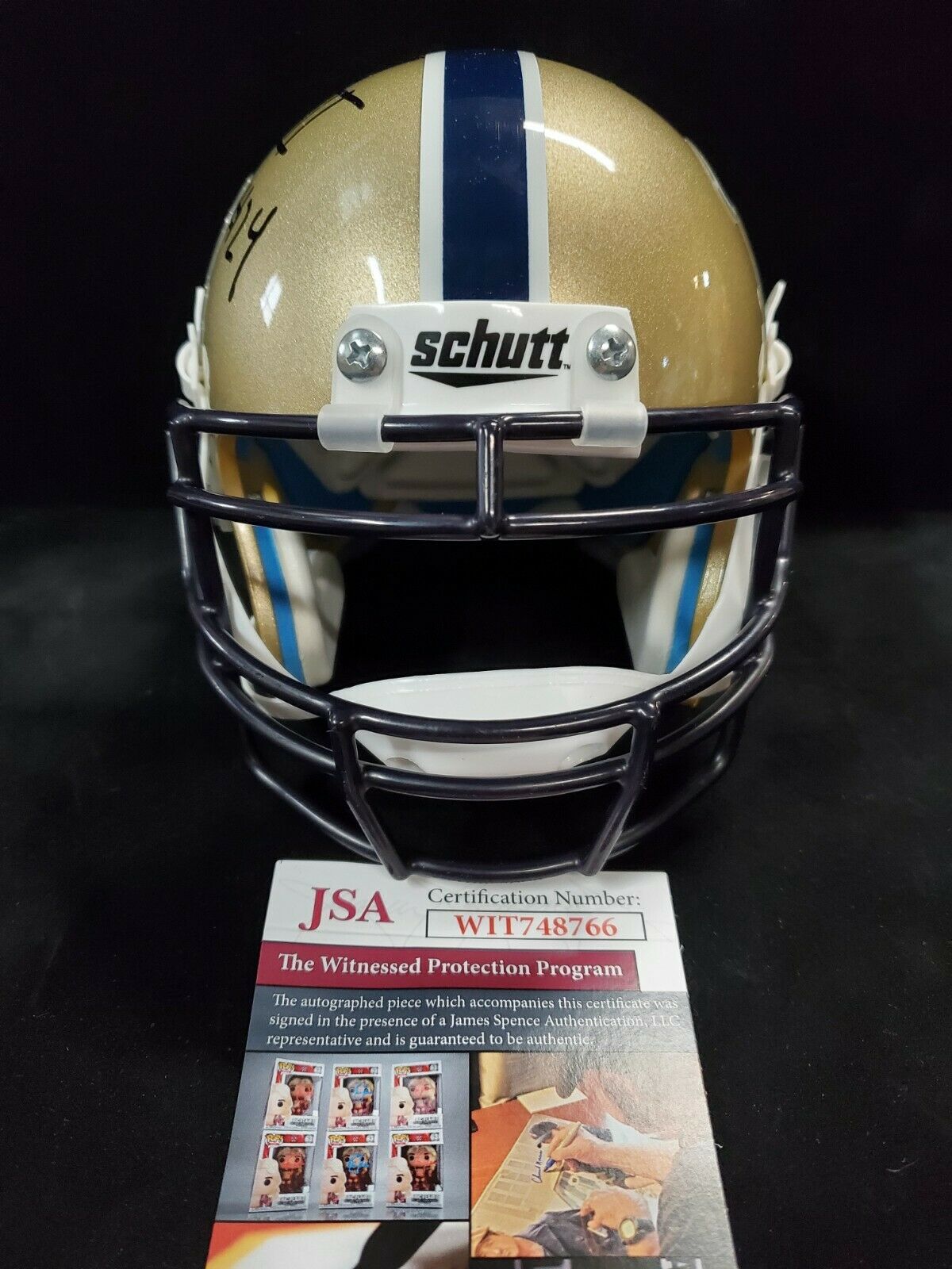 MVP Authentics Pitt Panthers Phil Campbell Iii Autographed Signed Speed Mini Helmet Jsa Coa 45 sports jersey framing , jersey framing