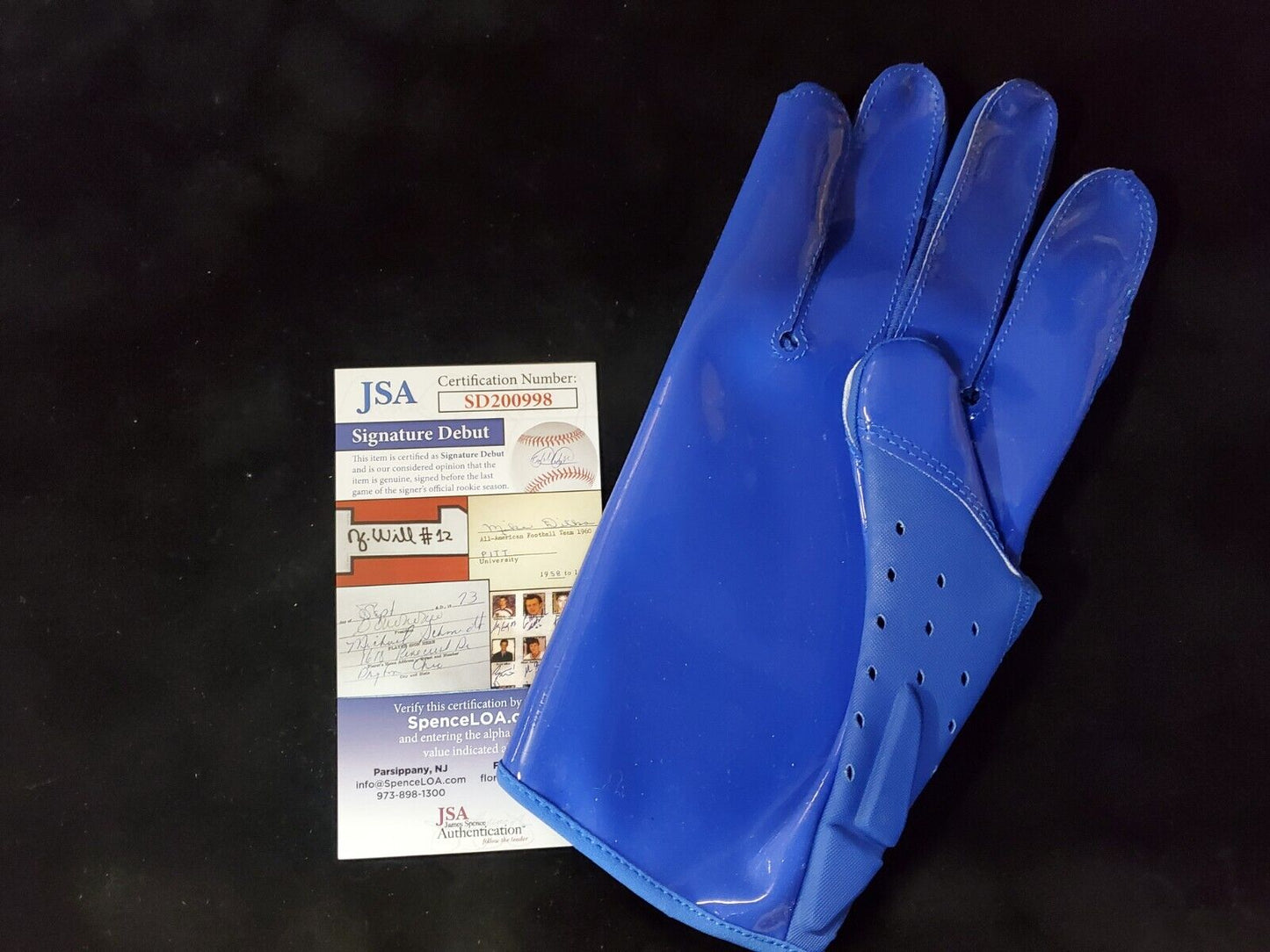 MVP Authentics Israel Izzy Abanikanda Autographed Signed Glove 90 sports jersey framing , jersey framing