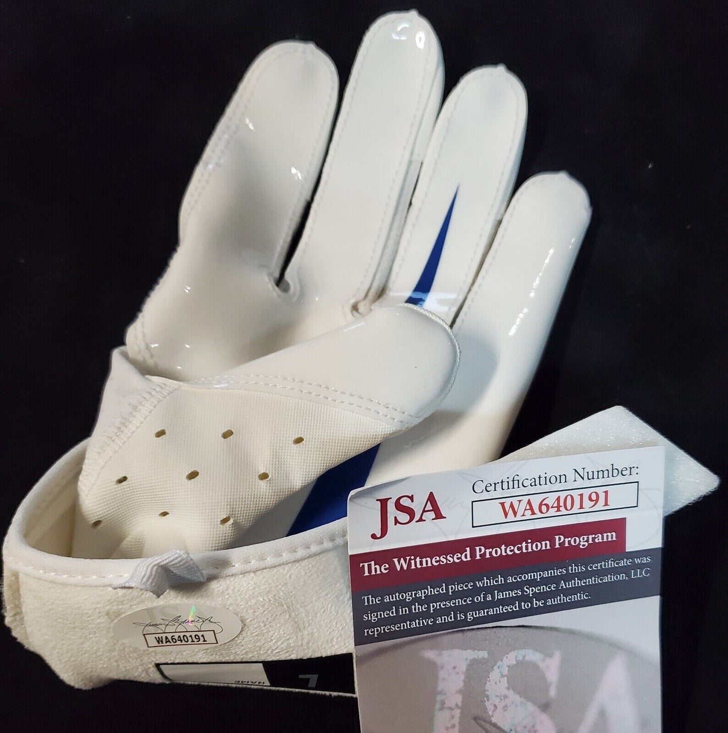 MVP Authentics Denver Broncos Damarri Mathis Autographed Signed Glove Jsa Coa 90 sports jersey framing , jersey framing