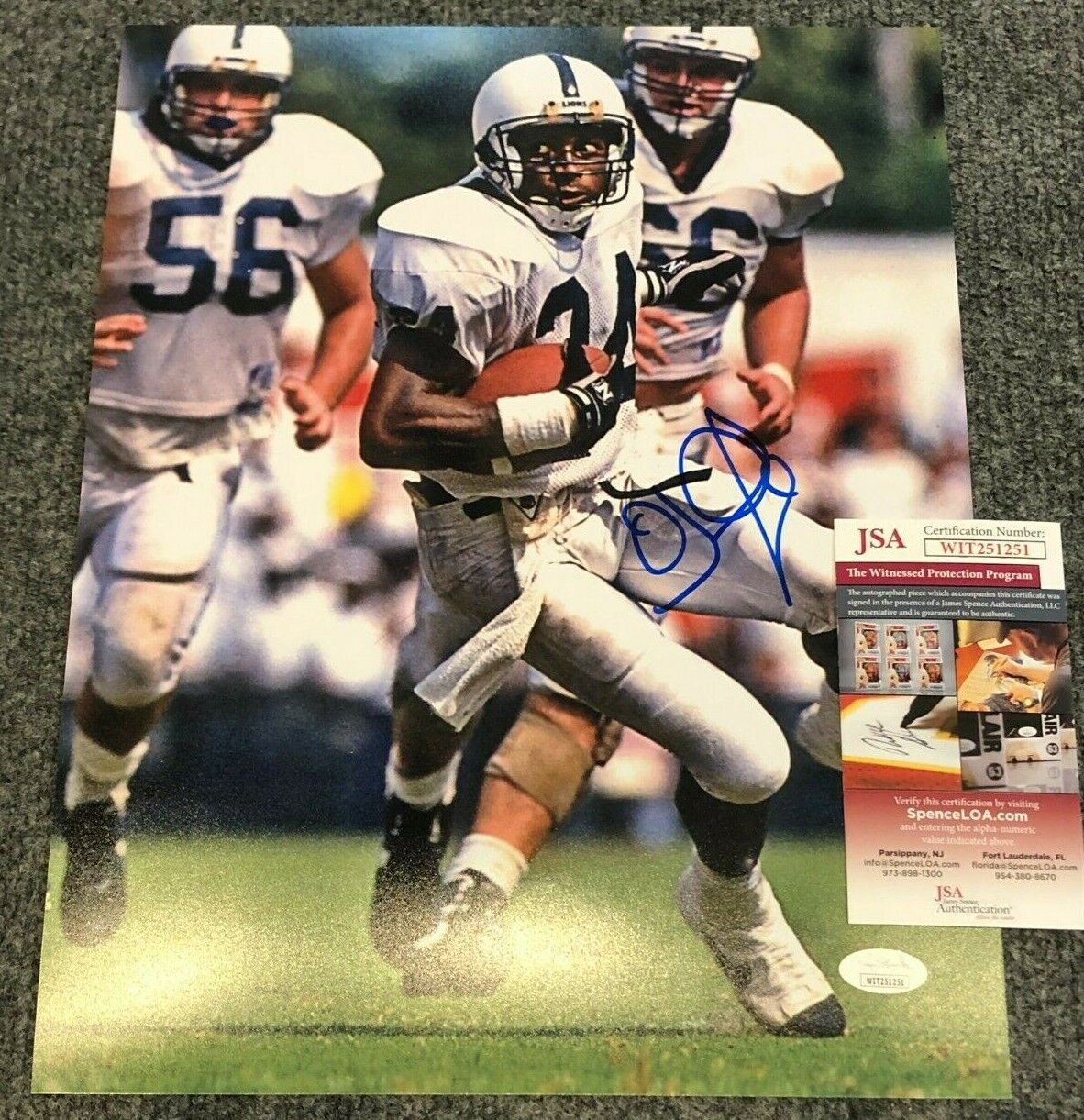 MVP Authentics Oj Mcduffie Autographed Signed Inscribed Penn State 11X14 Photo Jsa Coa 71.10 sports jersey framing , jersey framing