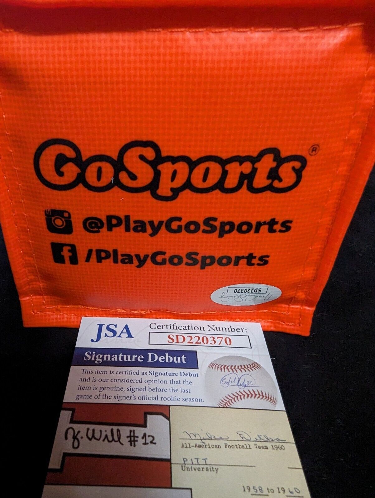 MVP Authentics Joey Porter Jr Autographed Signed Inscribed End Zone Pylon Jsa Coa 135 sports jersey framing , jersey framing