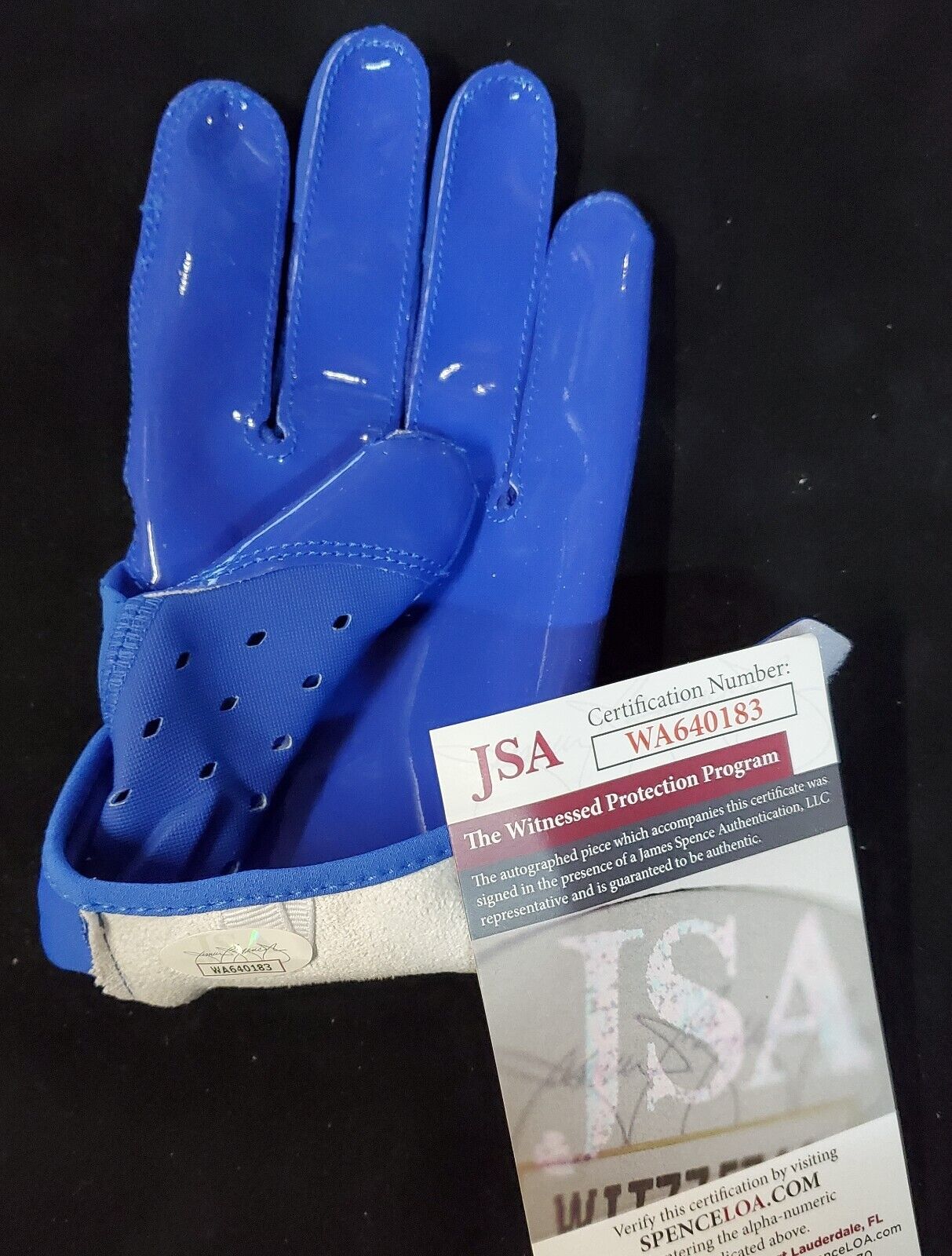 MVP Authentics Denver Broncos Damarri Mathis Autographed Signed Glove Jsa Coa 90 sports jersey framing , jersey framing