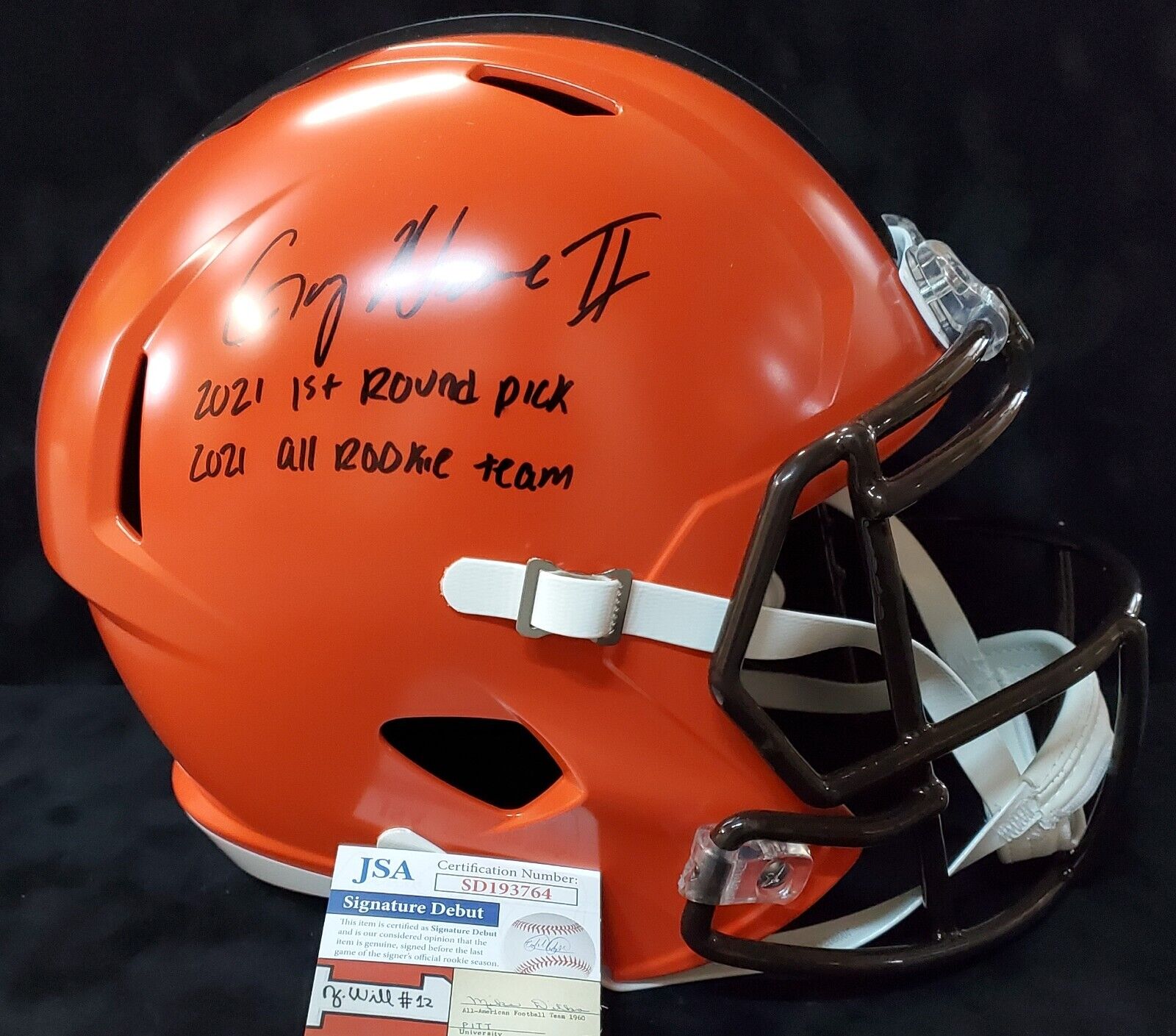 Cleveland Browns Greg Newsome Ii Signed Full Size Speed Replica Helmet Jsa  Coa
