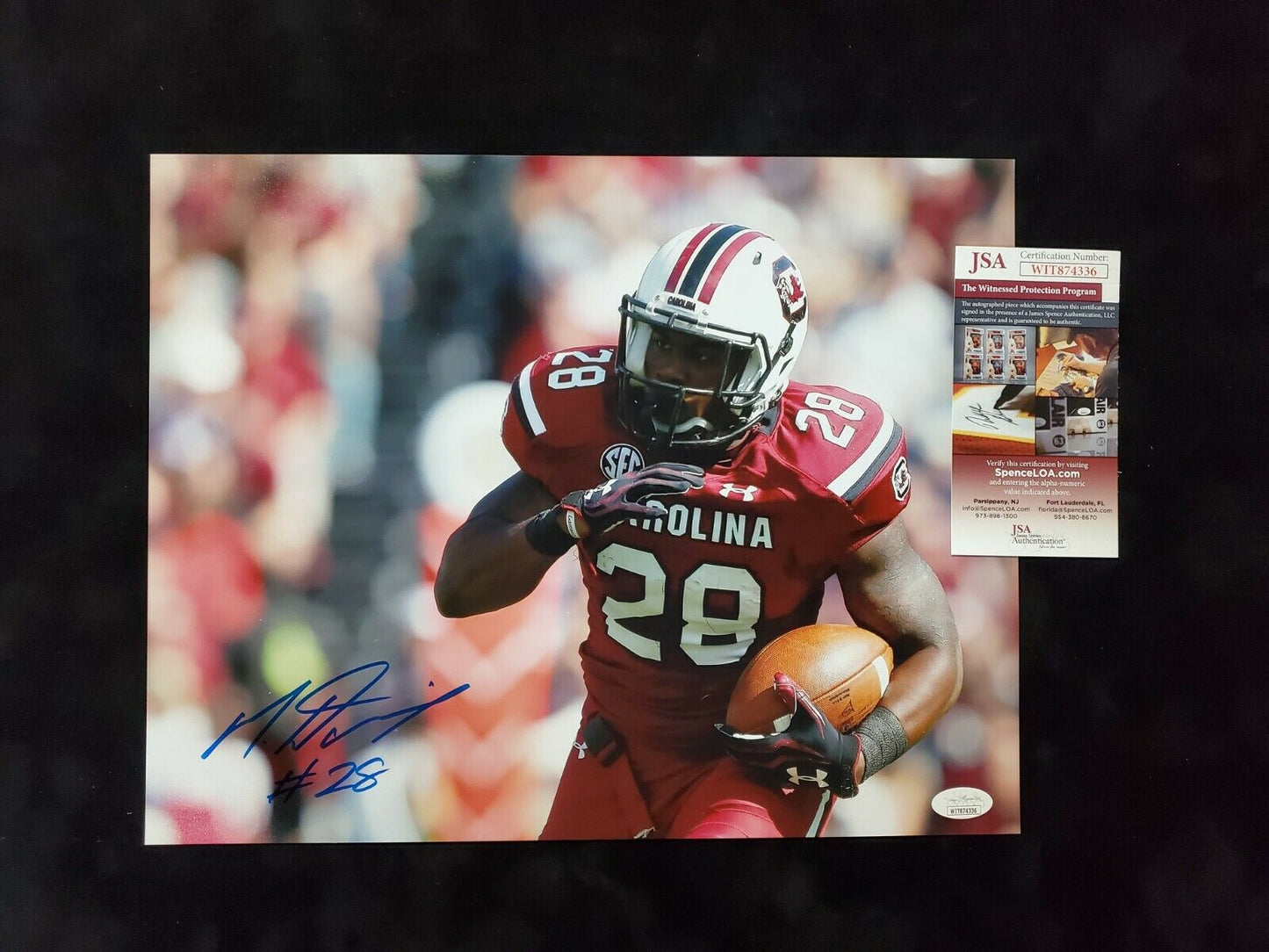 MVP Authentics South Carolina Gamecocks Mike Davis Autographed Signed 11X14 Photo Jsa Coa 54 sports jersey framing , jersey framing