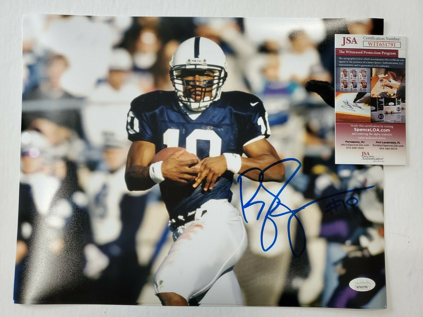 MVP Authentics PENN STATE NITTANY LIONS BOBBY ENGRAM AUTOGRAPHED SIGNED 11x14 PHOTO JSA COA 71.10 sports jersey framing , jersey framing