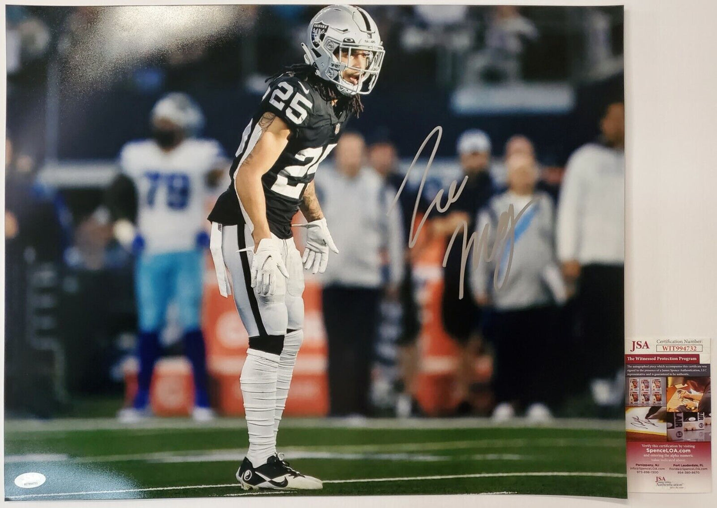MVP Authentics Las Vegas Raiders Trevon Moehrig Autographed 16X20 Photo Jsa Coa 90 sports jersey framing , jersey framing